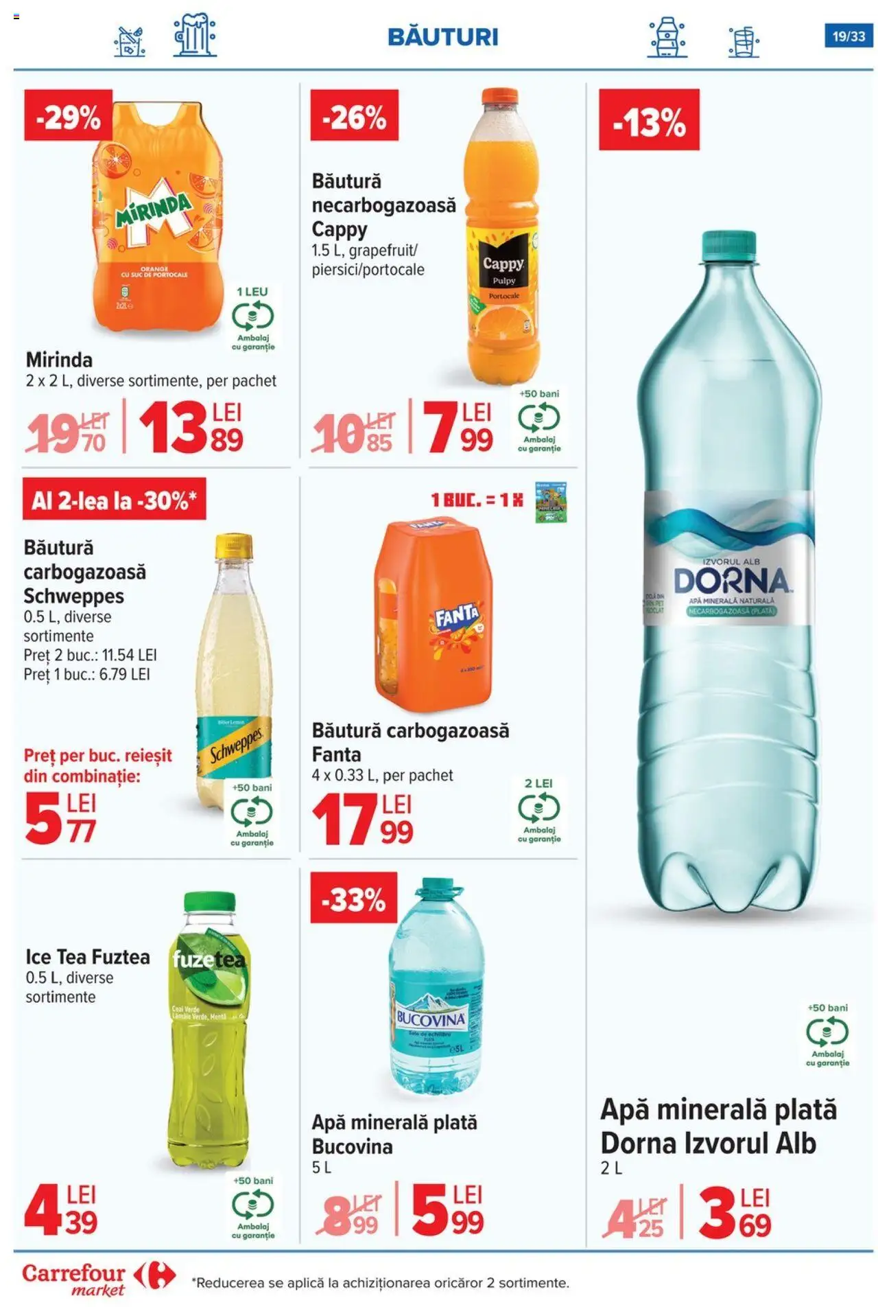 Noul catalog Carrefour – valabil de la 01.10.2025 | Pagină: 20 | Produse: Yazı tahtası kalemi, Suc, Apă, Lămâie