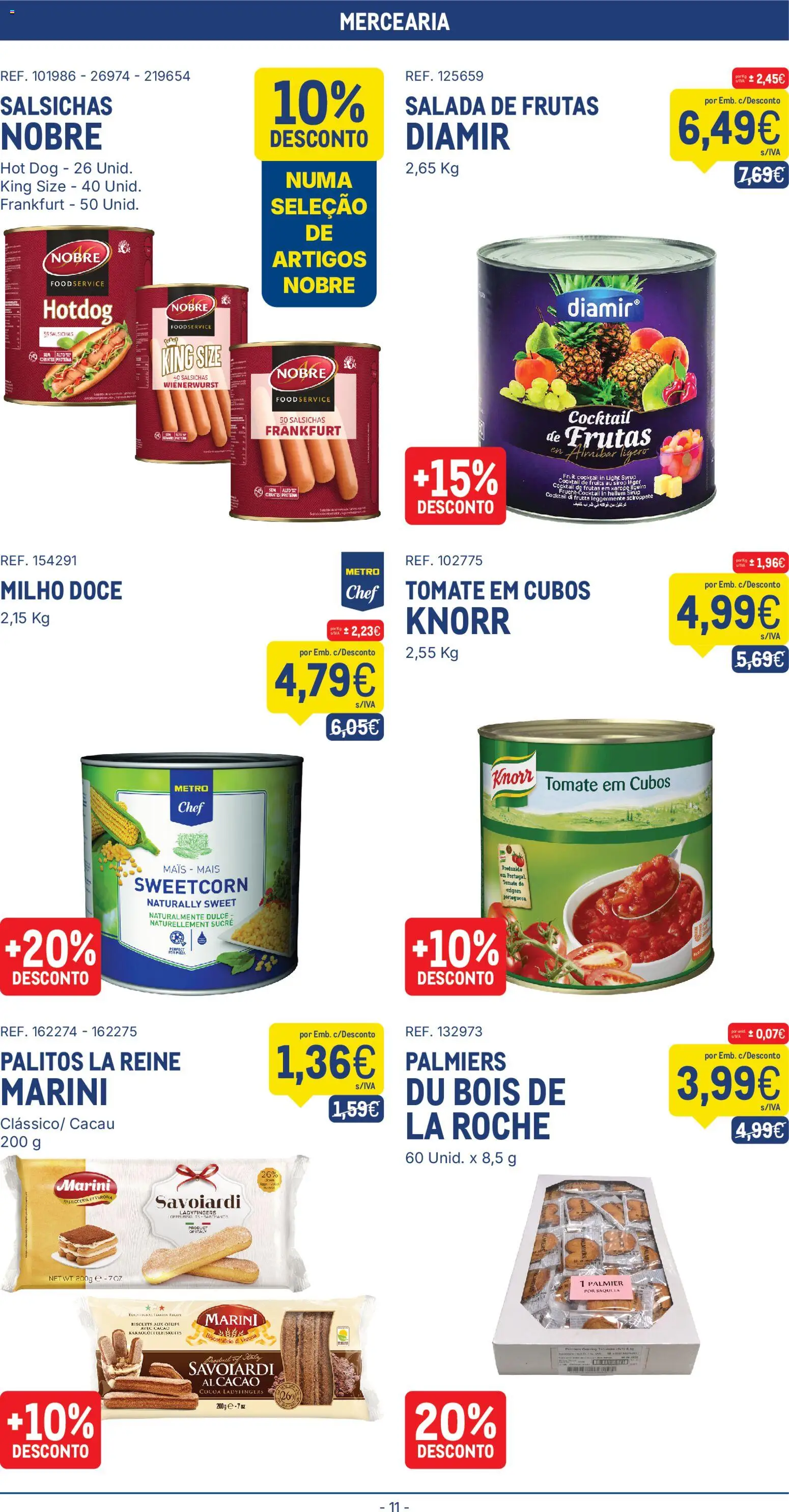 Makro folheto │ válido de 11.11.2025 | Página: 11 | Produtos: Tomate, Xarope, Salada, Proteina