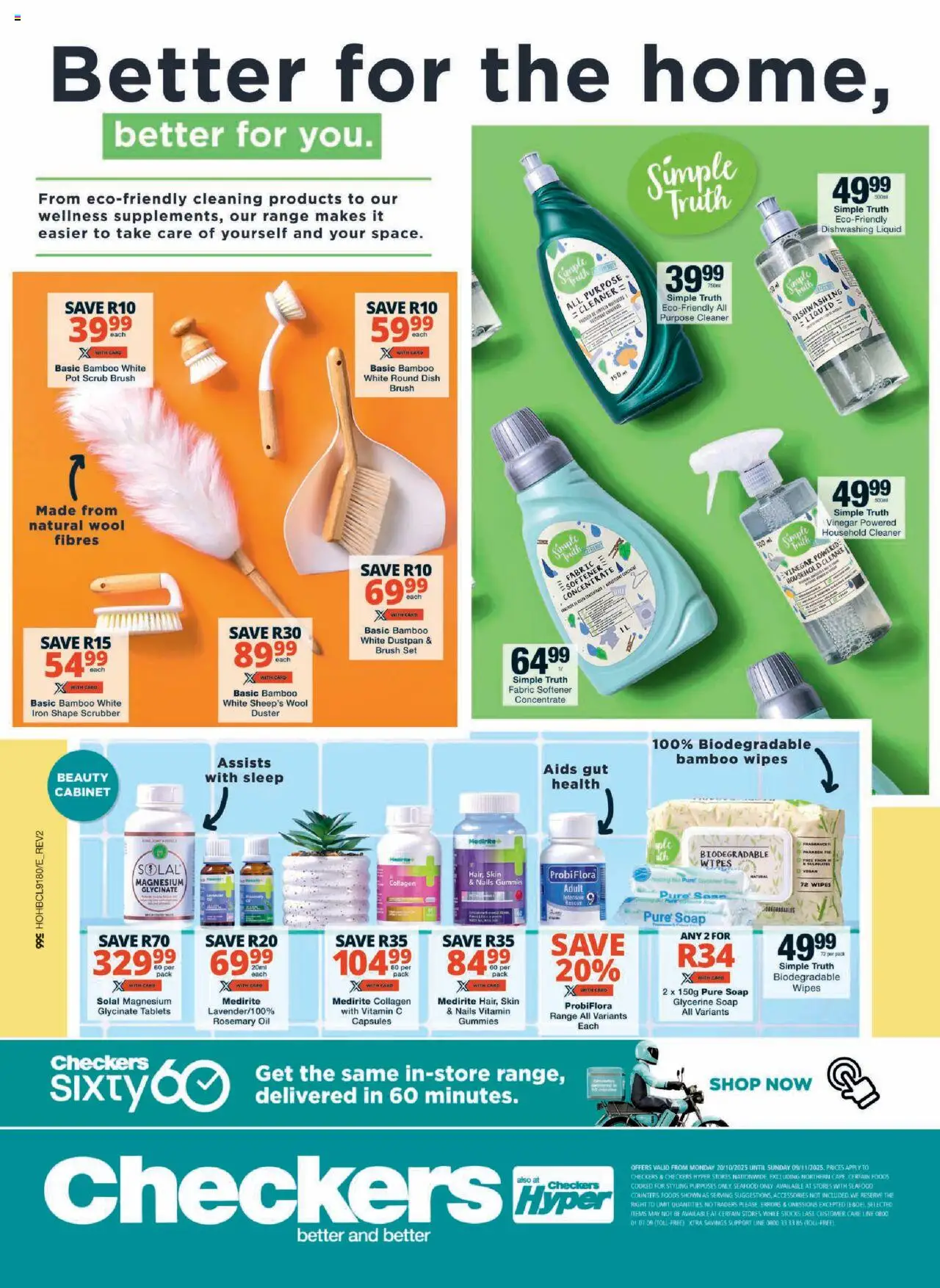 New Checkers catalogue – valid from 20.10.2025 | Page: 8 | Products: Iron, Vinegar, Soap, Fabric softener