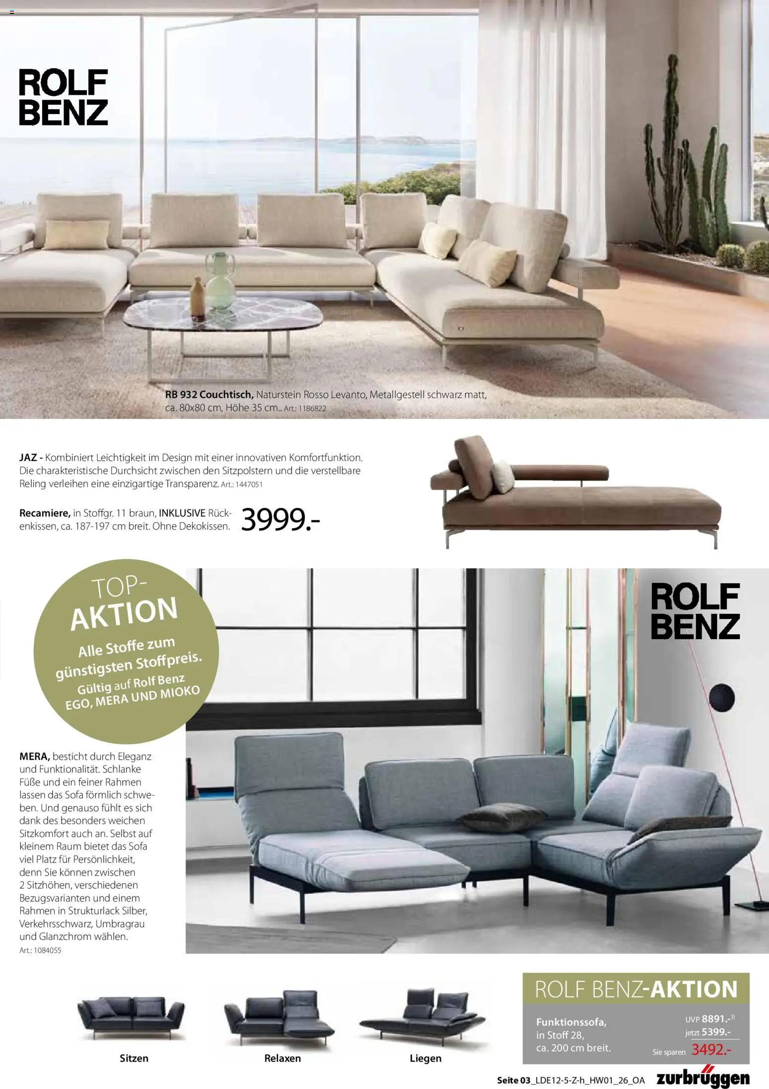 Zurbrüggen  Hochwert-Spezial – gültig ab 29.12.2025 | Seite: 5 | Produkte: Top, Sofa