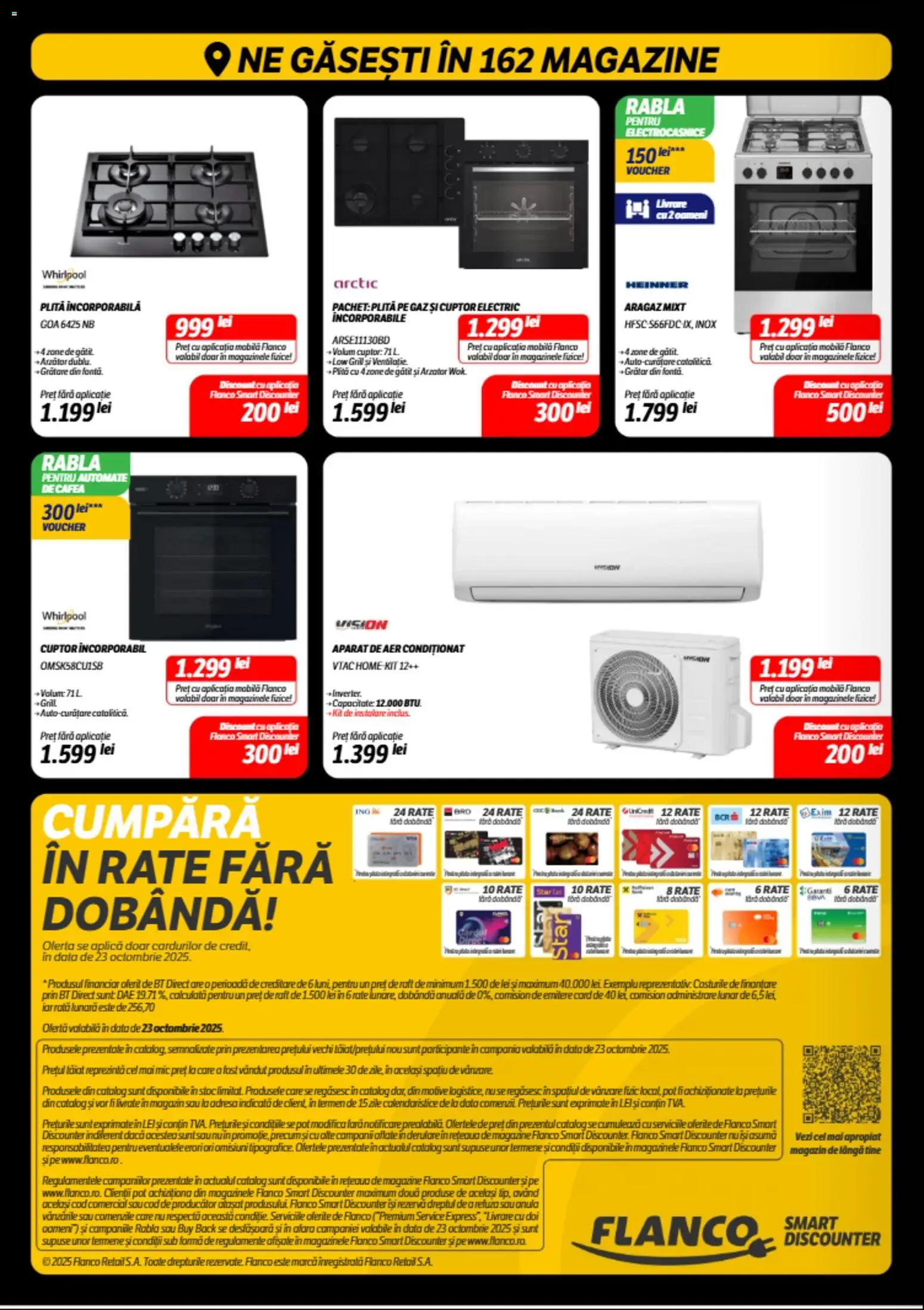 Noul catalog Flanco – valabil de la 23.10.2025 | Pagină: 18 | Produse: Aragaz, Aer Condiționat, Grill, Cafea
