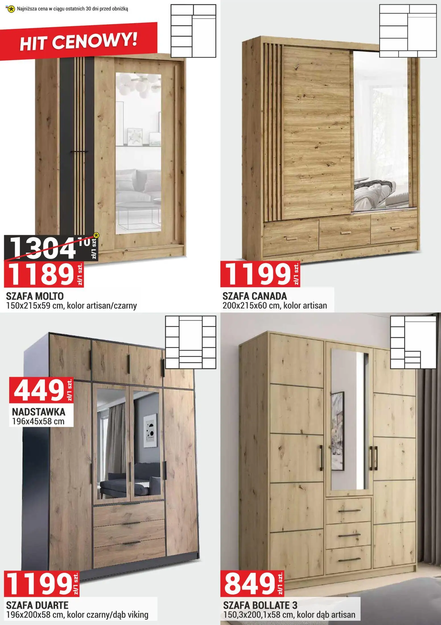 Merkury Market Gazetka - Meble, Wypoczynki, Materace od 01.02.2026 | Strona: 28 | Produkty: Szafa