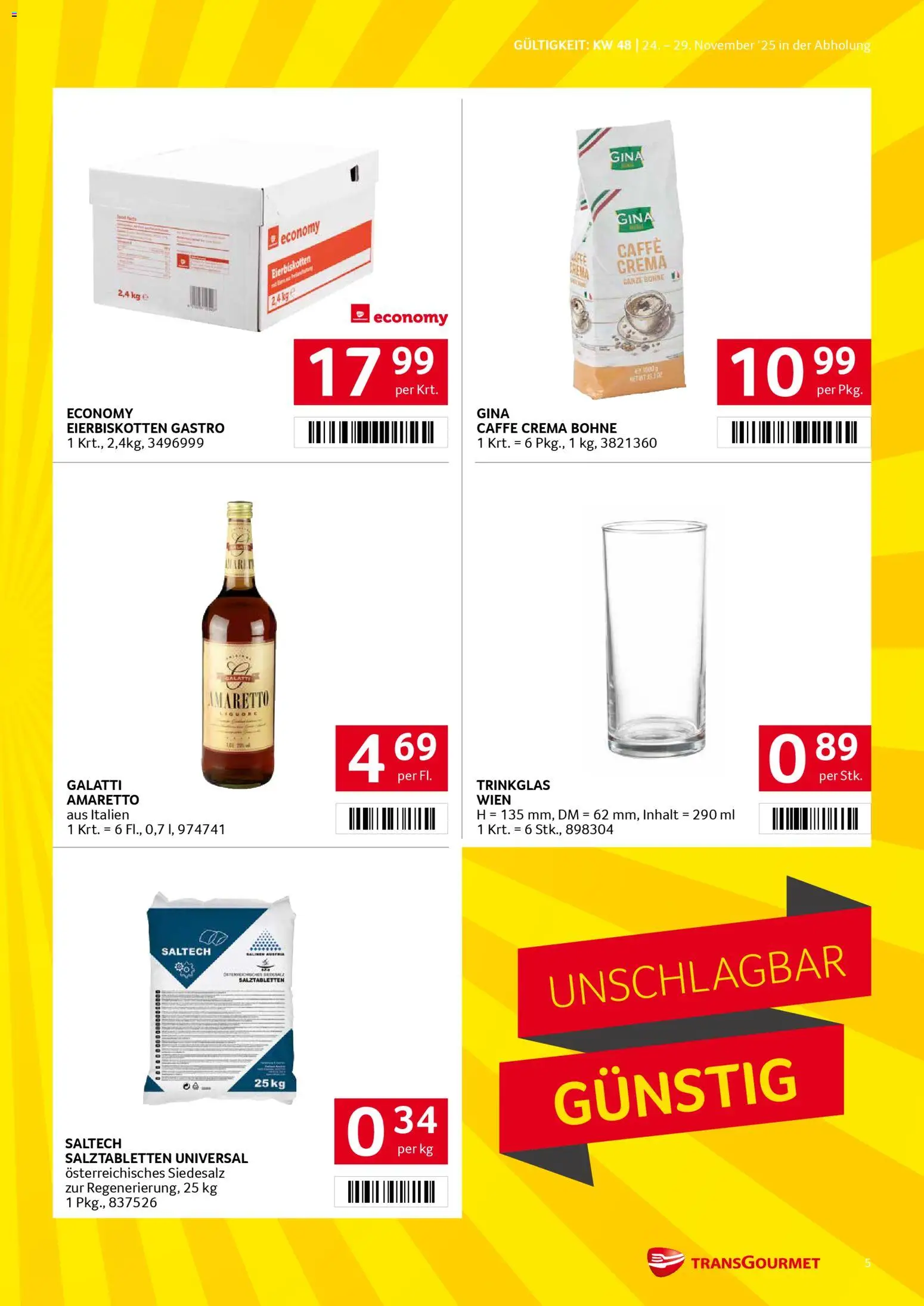 Transgourmet Flugblatt gültig ab 24.11.2025 | Seite: 5