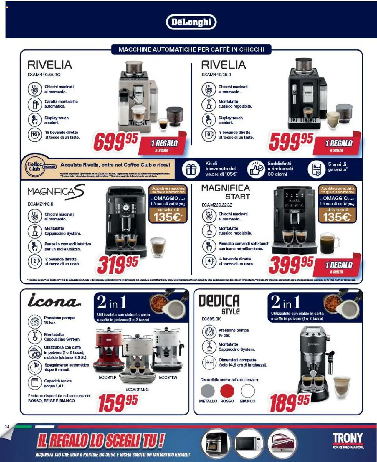 Volantino Trony del 05.09.2025 | Pagina: 14 | Prodotti: Caraffa, Caffè, Acqua, Tanica