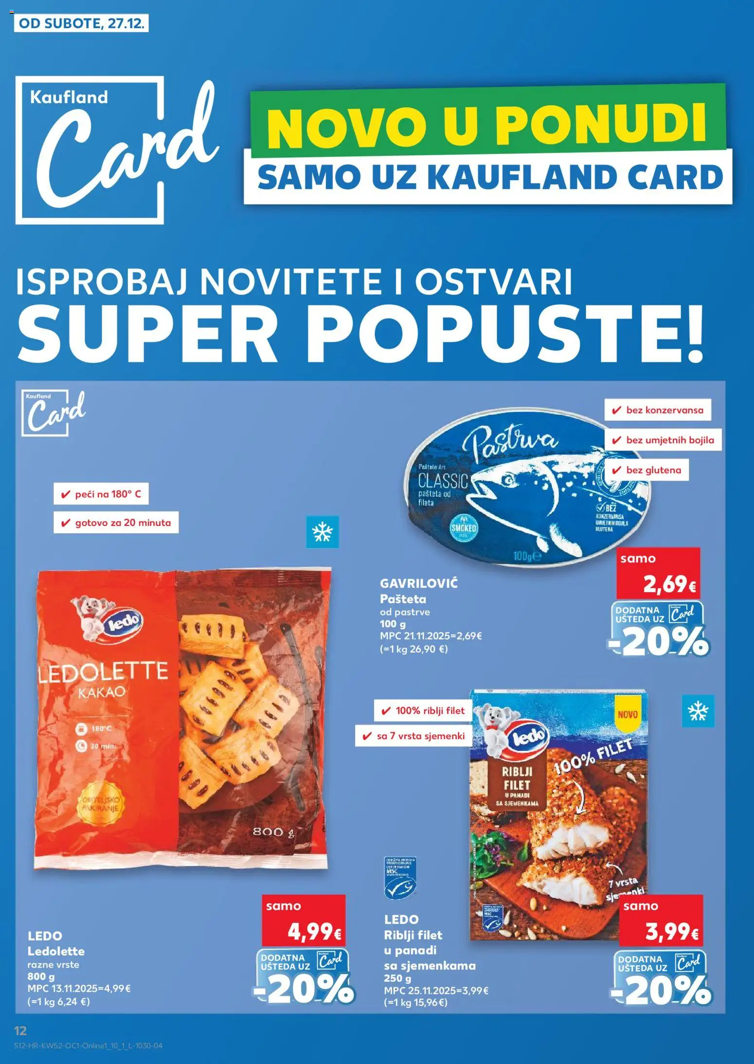 Kaufland katalog | vrijedi od 27.12.2025 | Stranica: 12 | Proizvodi: Ledo, Pašteta, Kakao