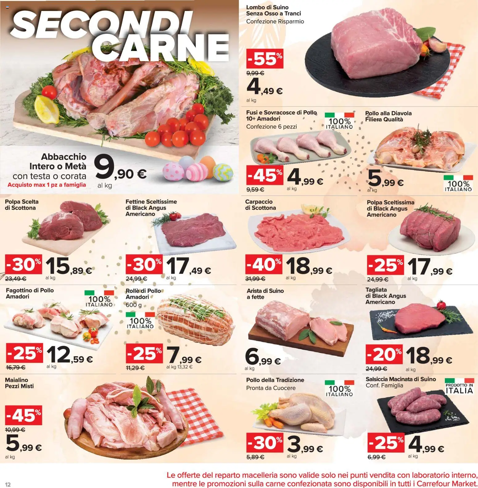 Volantino Carrefour del 24.03.2026 | Pagina: 12 | Prodotti: Pollo, Suino, Salsiccia