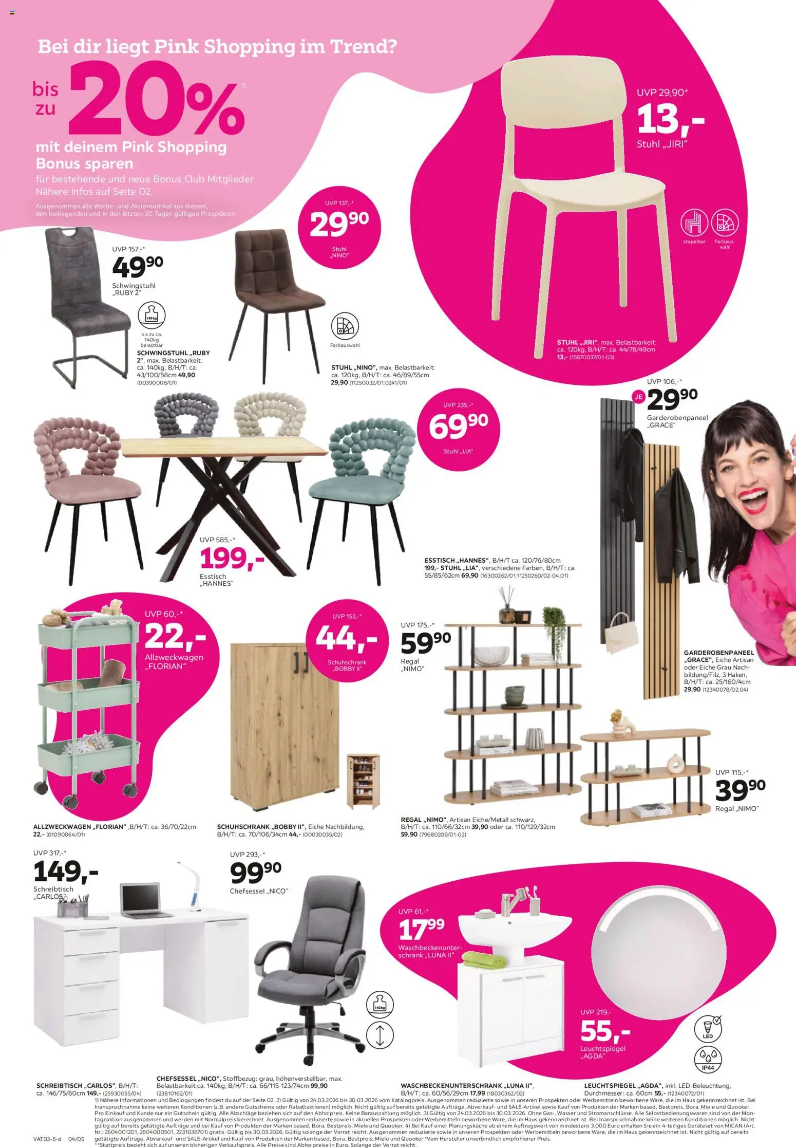 Mömax Prospekt aktuell gültig ab 24.03.2026 | Seite: 4 | Produkte: Wasser, Regal, Stuhl, Schrank