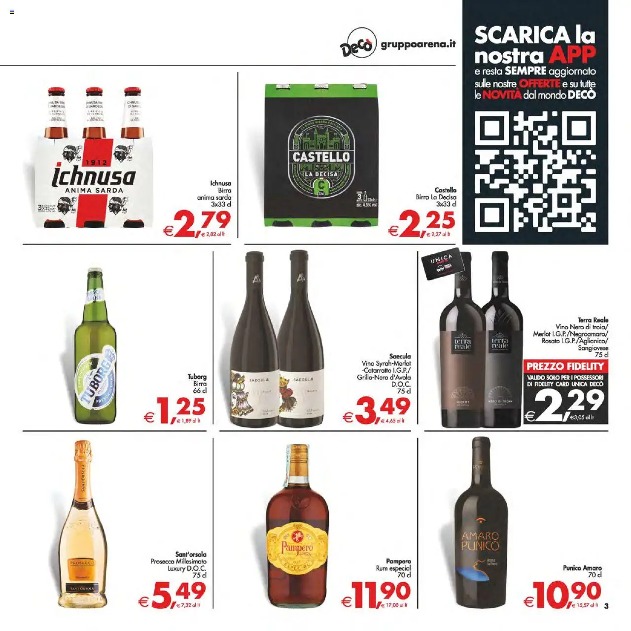 Volantino Decò del 22.08.2025 | Pagina: 3 | Prodotti: Prosecco, Rum, Amaro, Terra