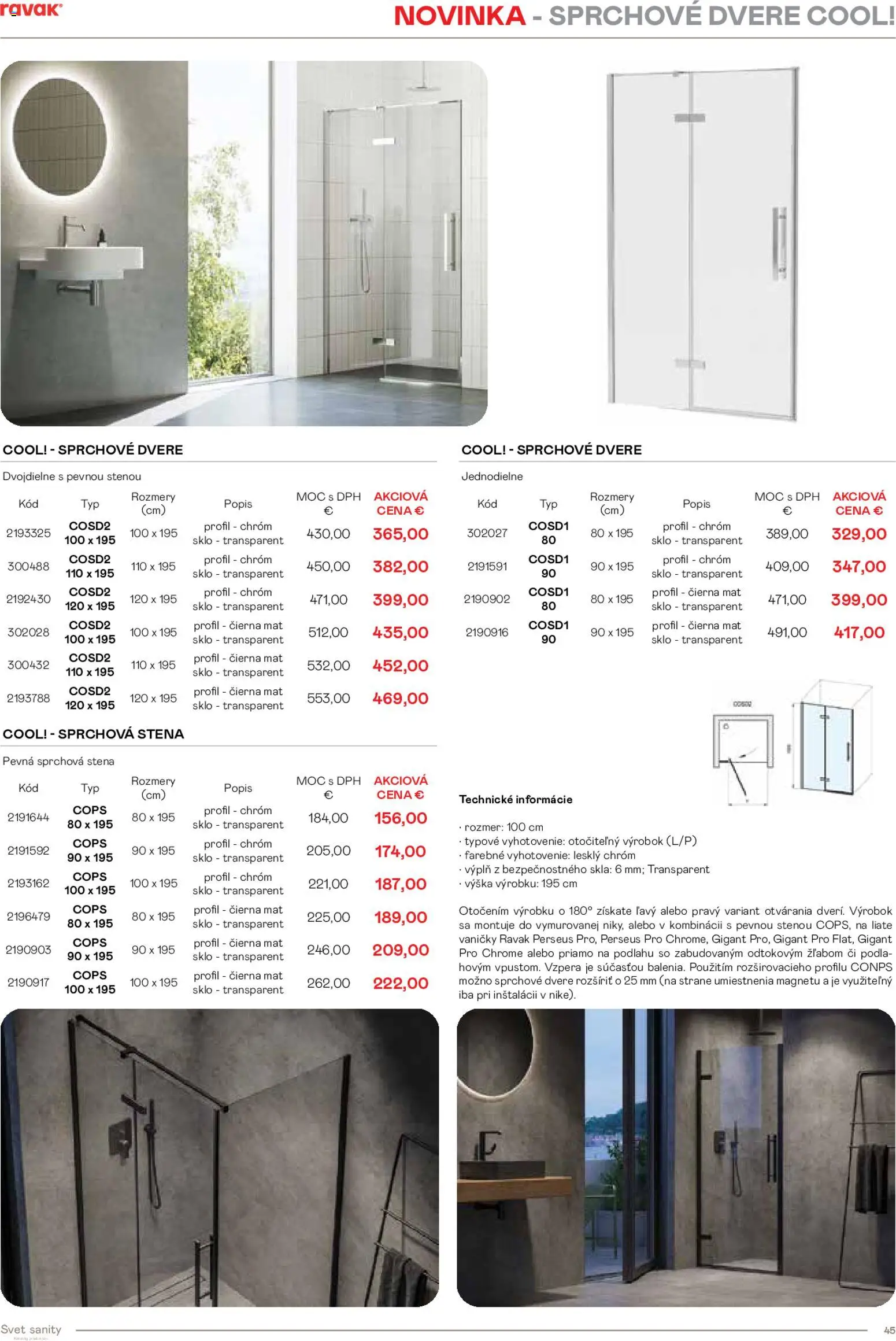 Nové Ingema akcie – leták je platný od 29.10.2025 | Strana: 47 | Produkty: Sprchové dvere, Dvere