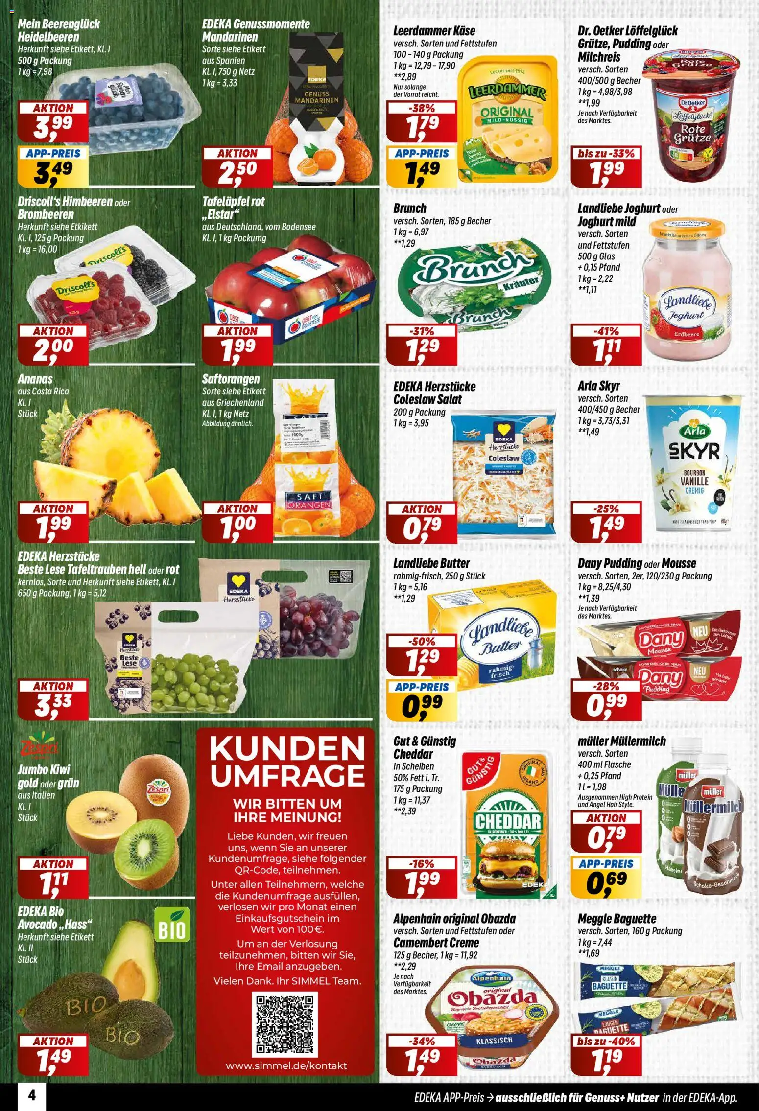 Simmel Prospekt 	 – gültig ab 02.02.2026 | Seite: 4 | Produkte: Landliebe butter, Baguette, Mandarinen, Creme