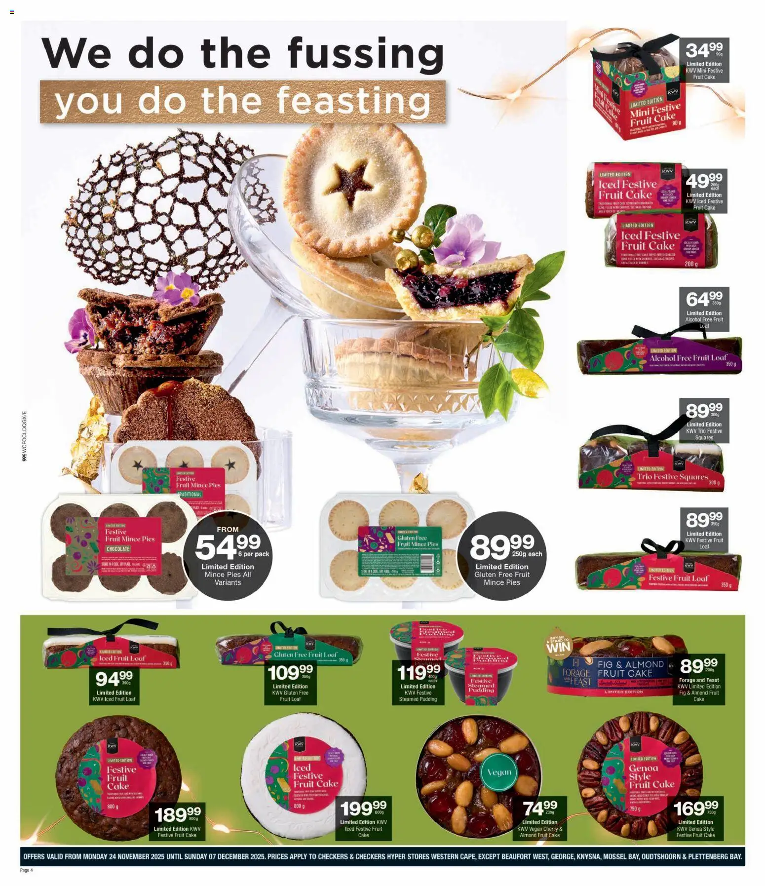 New Checkers catalogue – valid from 24.11.2025 | Page: 4 | Products: Cake, Chocolate, Fruit