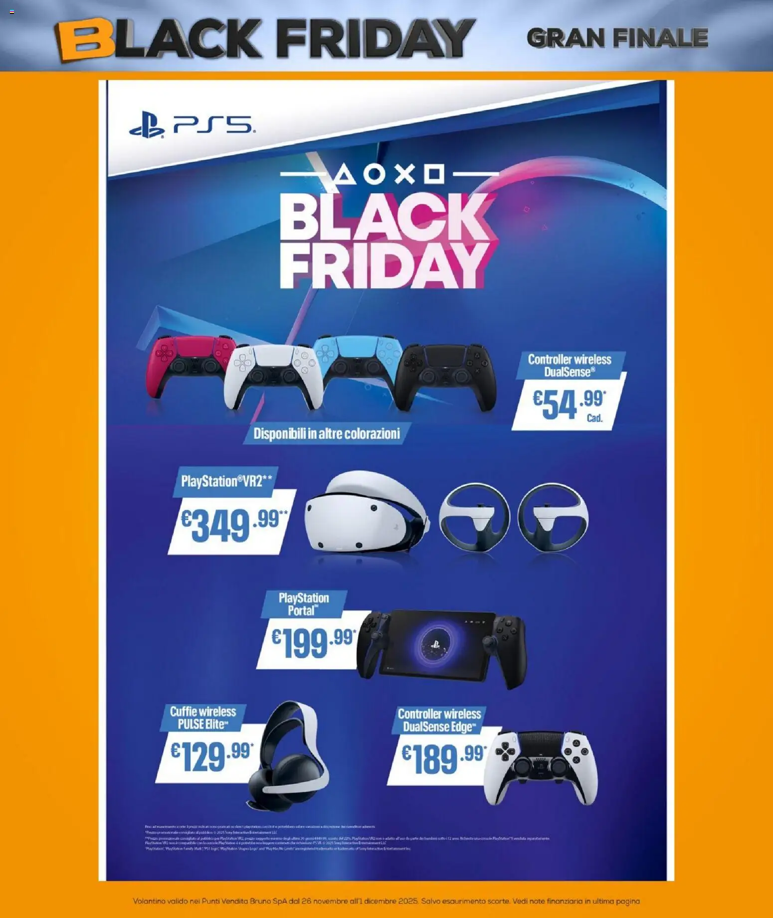 Volantino BRUNO del 26.11.2025 | Pagina: 36 | Prodotti: Cuffie, Playstation