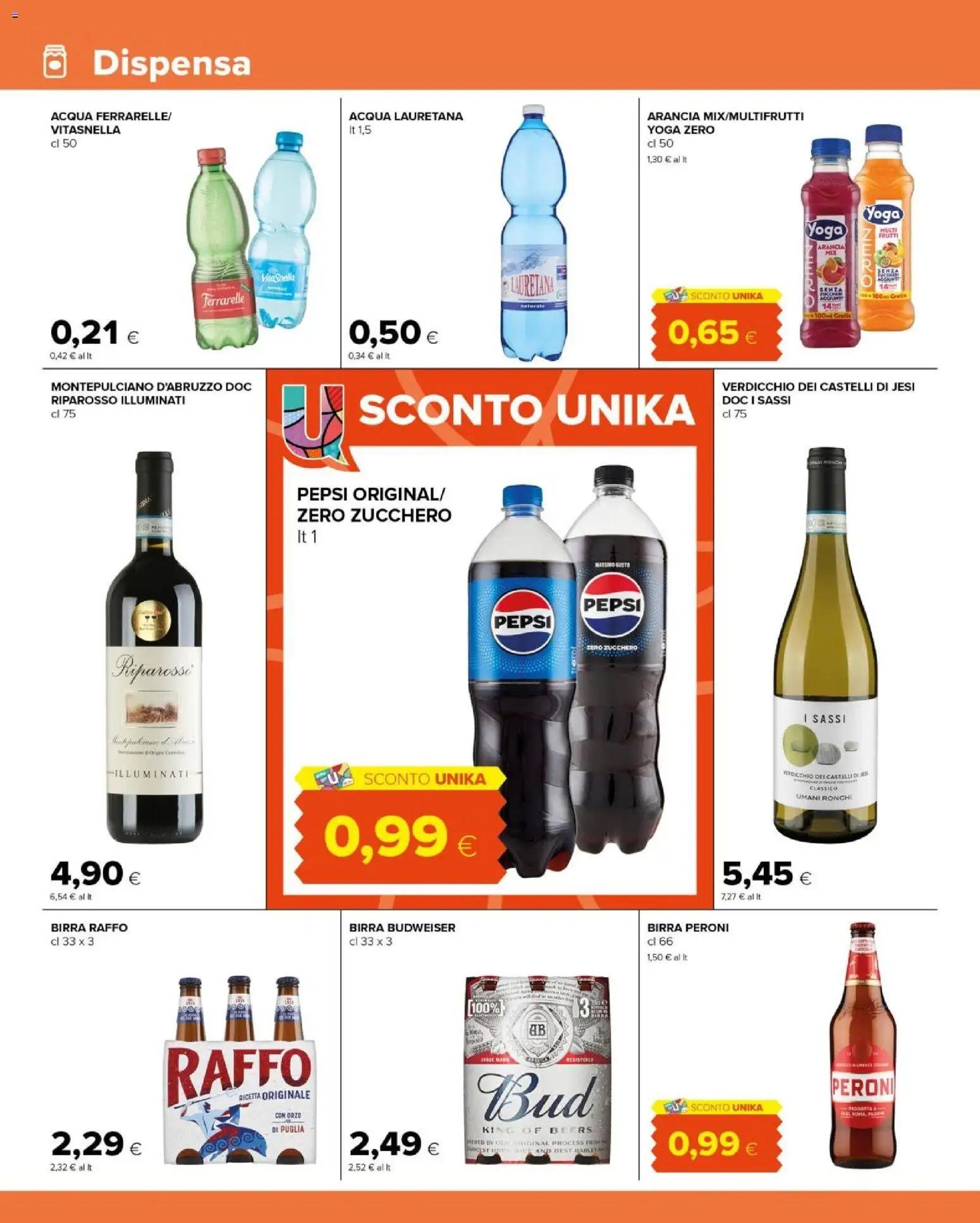 Volantino Tigre del 10.03.2026 | Pagina: 10 | Prodotti: Acqua, Zucchero, Arancia, Pepsi