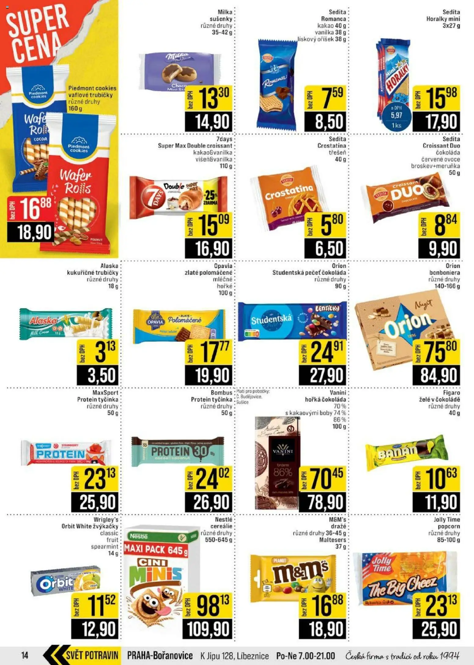 Jip leták - Cash & Carry od 25.02.2026 | Strana: 14 | Produkty: Čokoláda, Cereálie, Protein, Lentilky