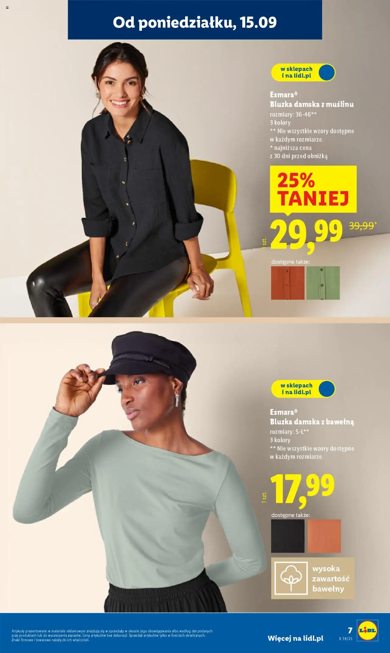 Lidl Katalog od 15.09.2025 | Strona: 9 | Produkty: Bluzka