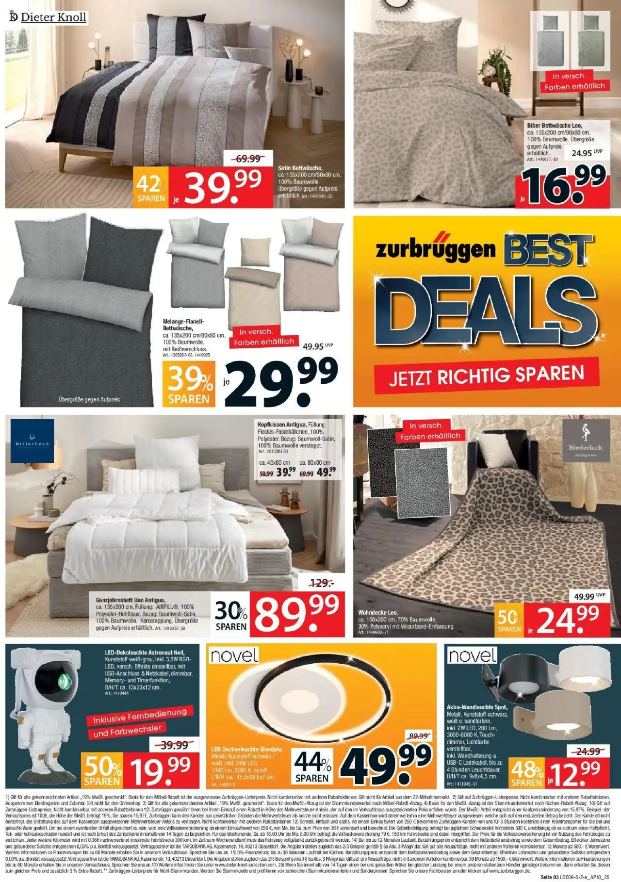 Zurbrüggen Best Deals – gültig ab 20.09.2025 | Seite: 3 | Produkte: Bettwäsche, Kopfkissen, Uhr
