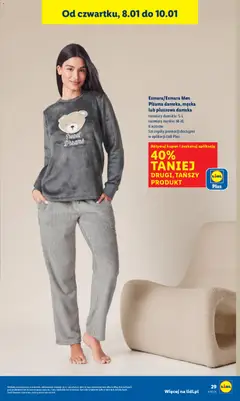 Pogląd oferty "Esmara/Esmara Men Piżama damska, męska lub pluszowa damska, Piżama damska, męska lub pluszowa damska, rozmiary damskie: S-L, rozmiary męskie: M-XL, 6 wzorów" - ważna od 05.01.2026 | Strona: 33 | Produkty: Piżama