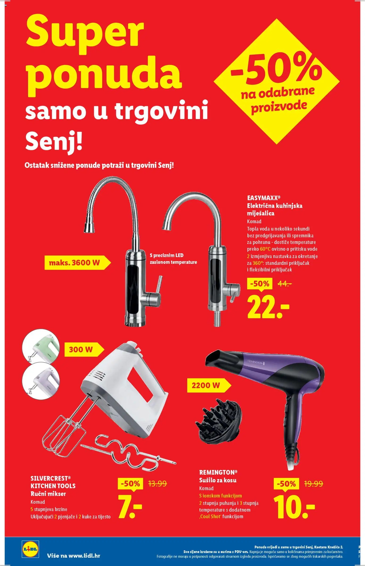 Lidl katalog | vrijedi od 23.02.2026 | Stranica: 6 | Proizvodi: Mikser, Sušilo za kosu, Voda