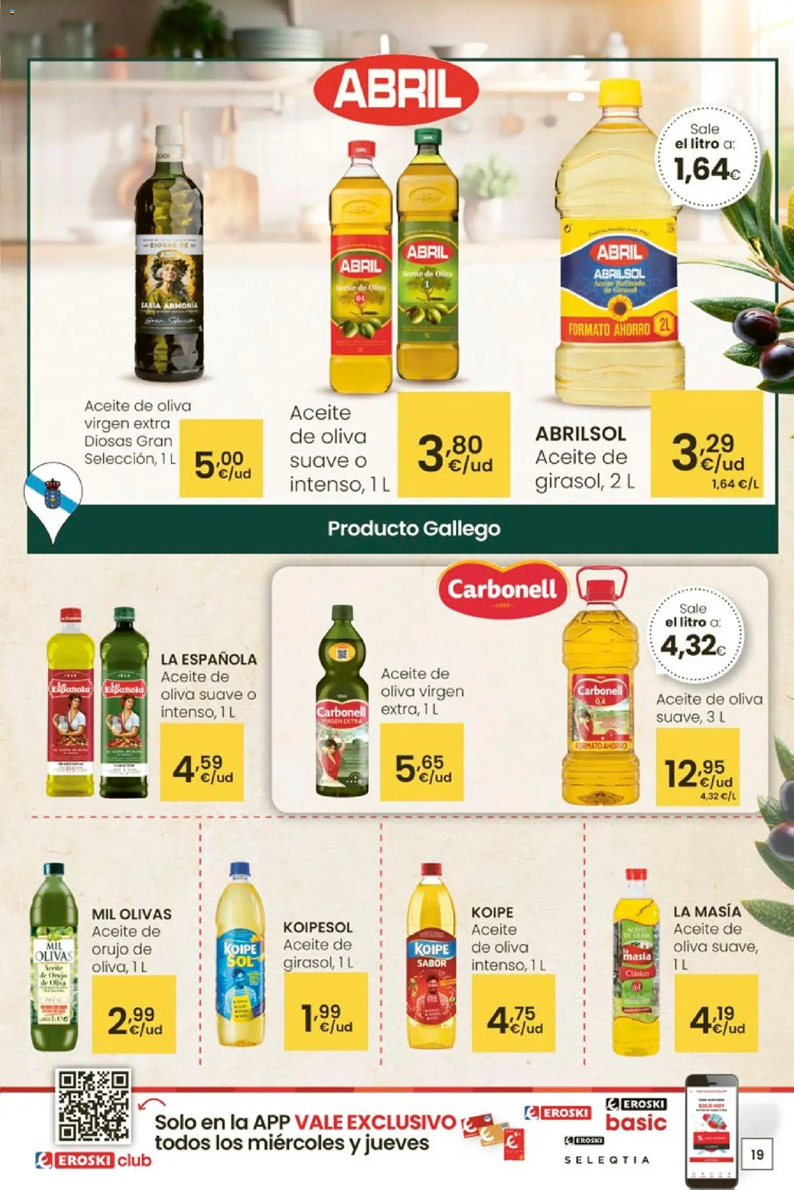 Eroski - Para un enero más ligero │ válido desde el 05.01.2026 | Página: 19 | Productos: Aceite, Aceite de oliva, Aceite de oliva virgen extra