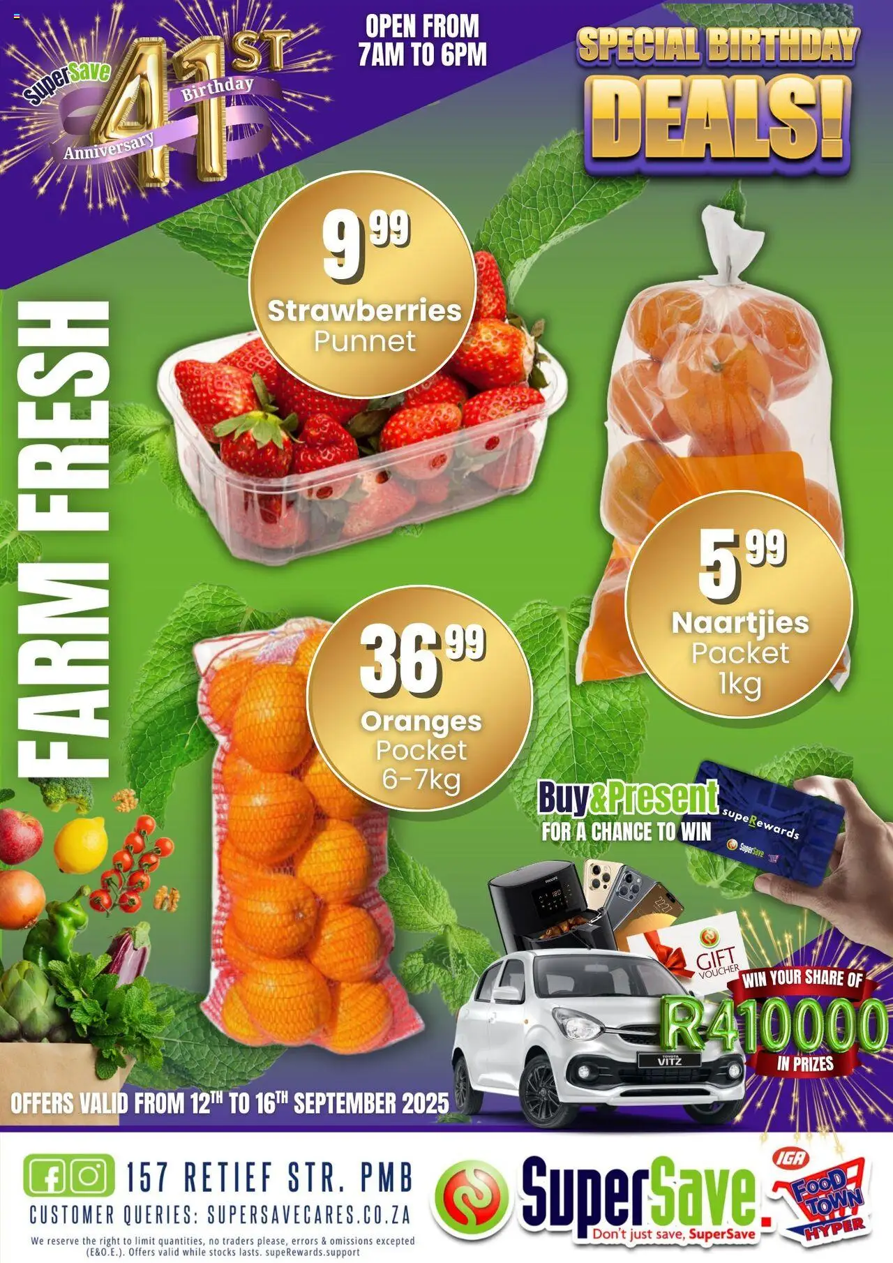 New Super Save catalogue – valid from 12.09.2025 | Page: 7 | Products: Oranges, Strawberries