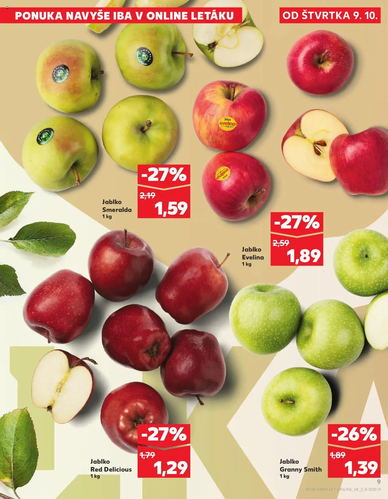 Kaufland SK akciós ujság - amely érvényes a következő dátumtól: 09.10.2025 | Oldal: 9