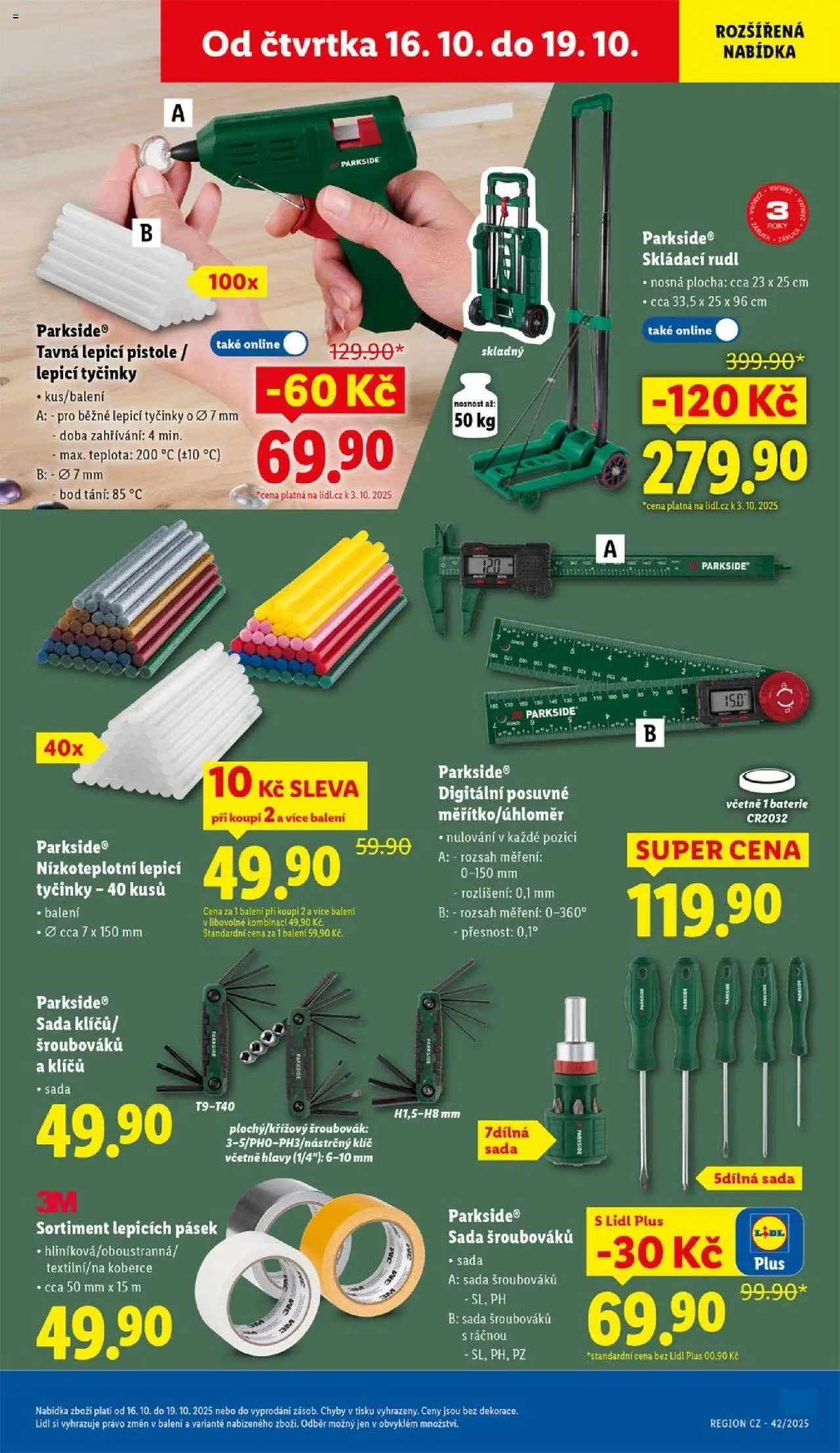 Lidl leták od 16.10.2025 | Strana: 51 | Produkty: Parkside, Tyčinky, Rudl, Baterie