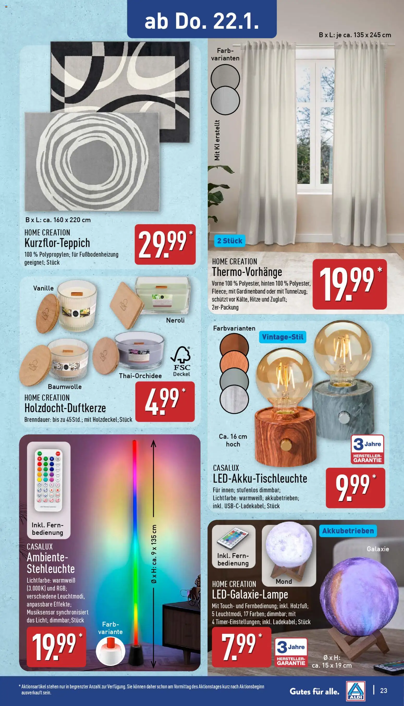 Aldi Prospekt 	 – gültig ab 19.01.2026 | Seite: 23 | Produkte: Home creation