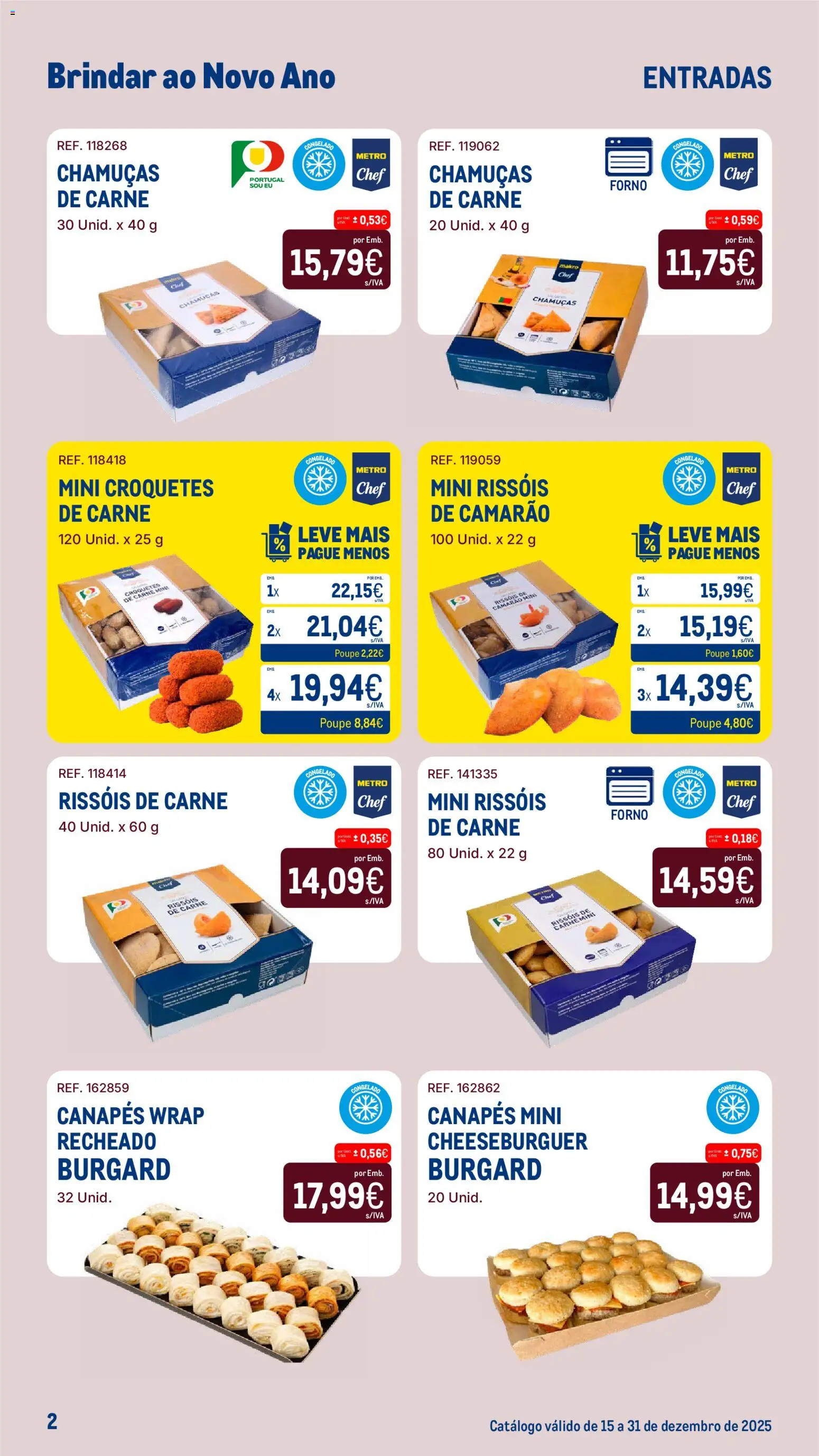 Makro Catálogo Brindar ao Ano Novo │ válido de 15.12.2025 | Página: 2 | Produtos: Forno, Camarão, Carne