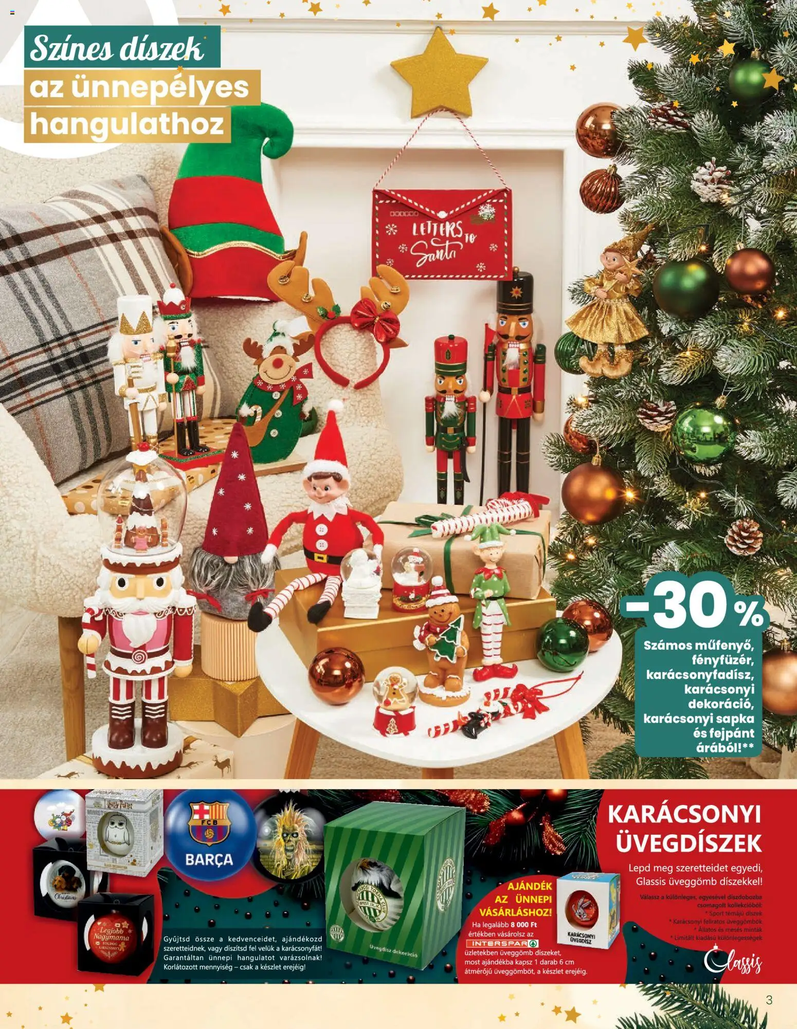 Interspar akciós ujság - amely érvényes a következő dátumtól: 20.12.2025 | Oldal: 3 | Termékek: Sapka, Dekoráció