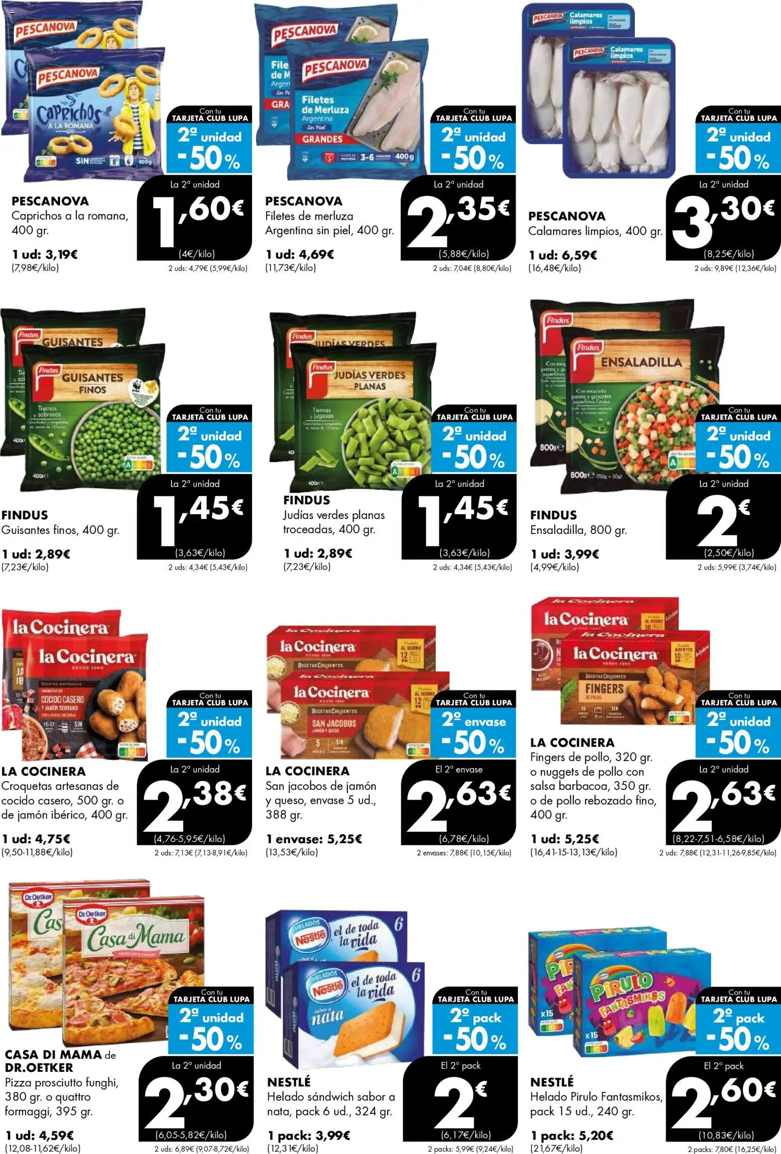 Lupa Supermercados folleto │ válido desde el 09.04.2026 | Página: 8 | Productos: Jamón serrano, Pizza, Croquetas, Nuggets