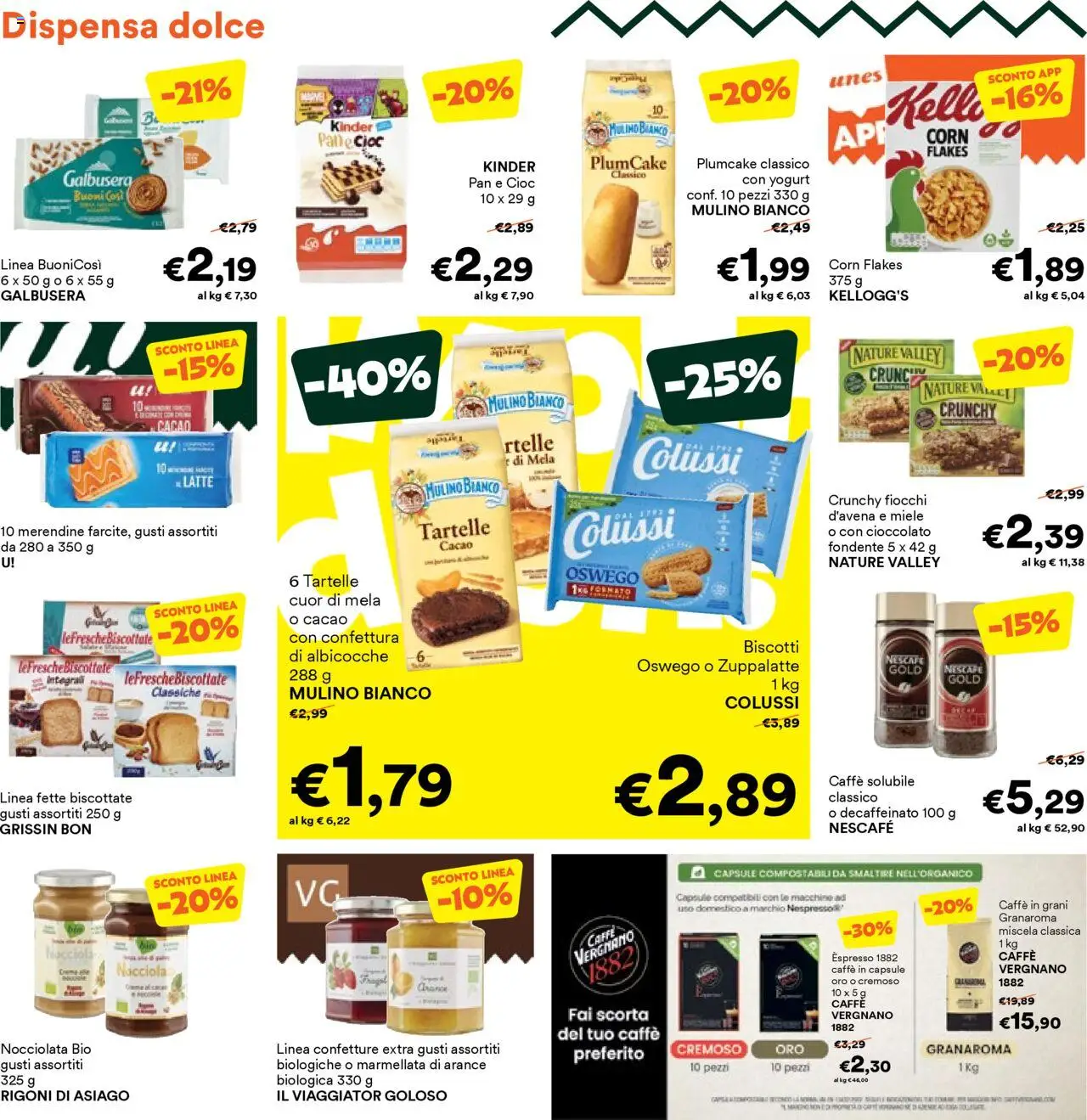 Volantino Unes del 08.10.2025 | Pagina: 10 | Prodotti: Yogurt, Arance, Plumcake, Caffè in grani