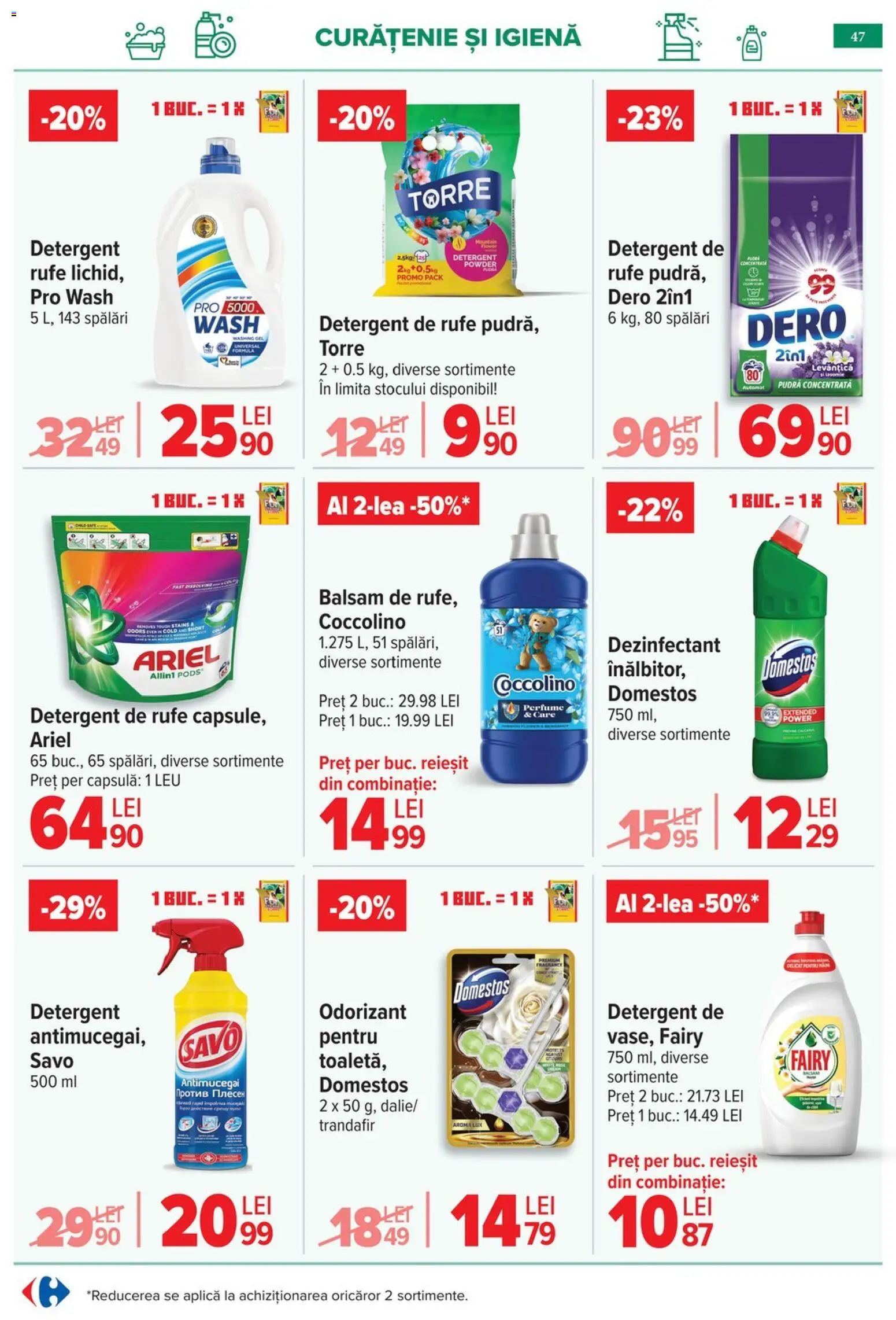 Noul catalog Carrefour – valabil de la 29.04.2026 | Pagină: 48 | Produse: Trandafir, Pudră, Balsam, Detergent