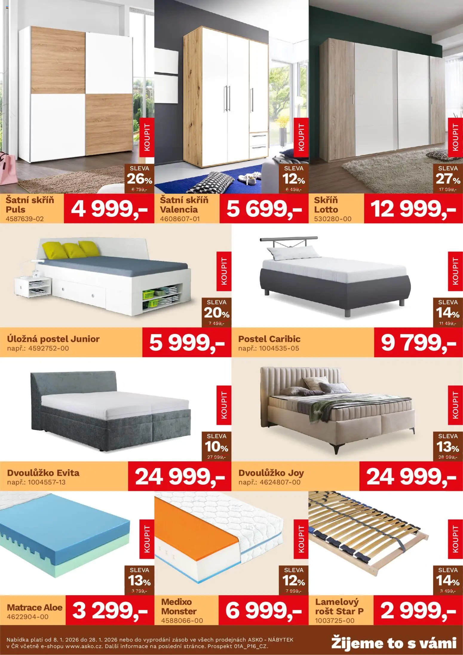 ASKO nábytek leták od 08.01.2026 | Strana: 3 | Produkty: Monster, Nábytek, Matrace, Šatní skříň