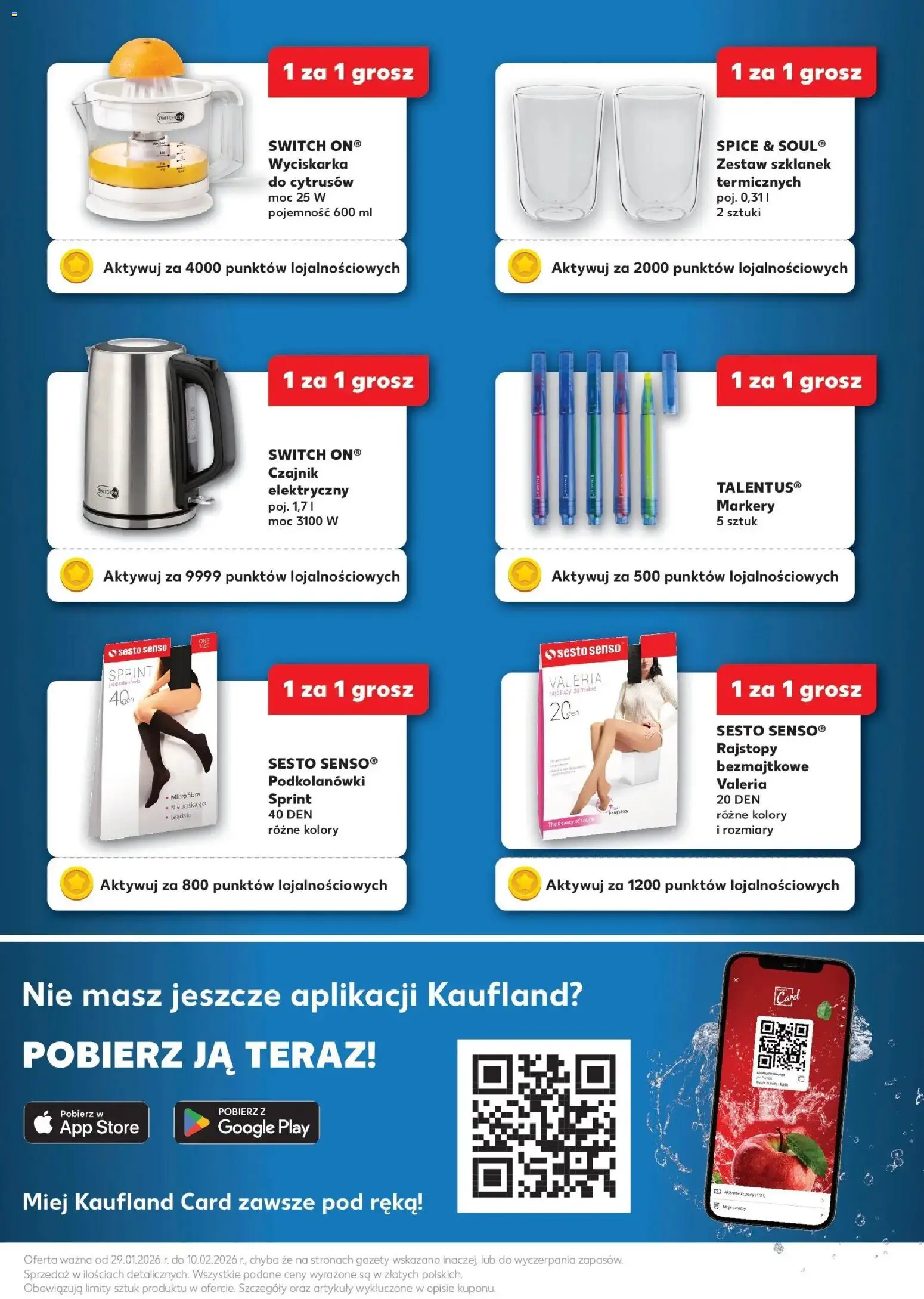 Kaufland gazetka - Superkupony od 29.01.2026 | Strona: 6 | Produkty: Rajstopy, Czajnik, Podkolanówki, Wyciskarka