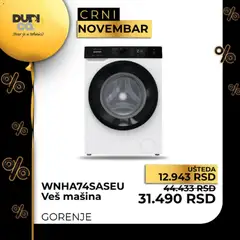 Dudi co. Black Friday - pregled Dudi co. kataloga - važi od 10.11.2025 | Strana: 33 | Proizvode: Veš mašina