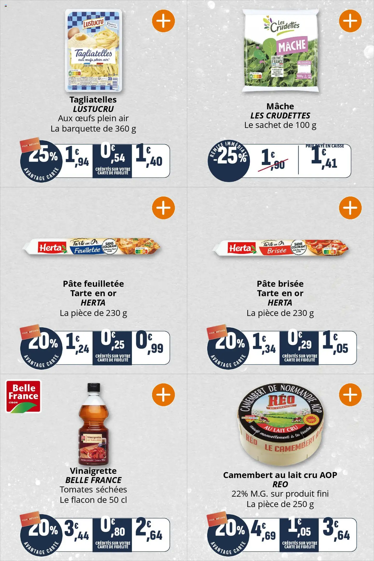 {H1} | Page: 12 | Produits: Tomates séchées, Pâte brisée, Pâte feuilletée, Lait