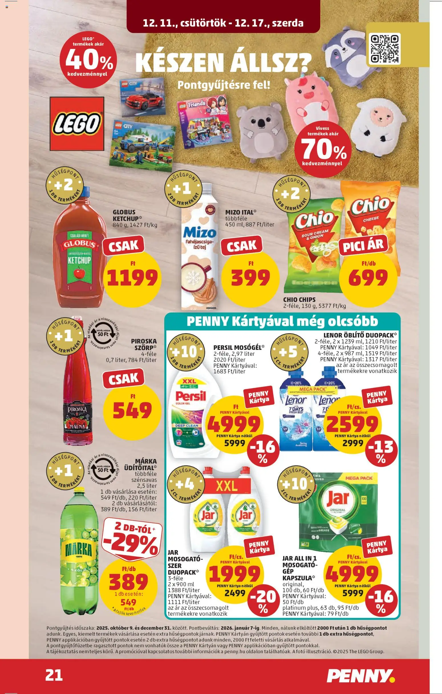 PENNY akciós ujság - amely érvényes a következő dátumtól: 11.12.2025 | Oldal: 25 | Termékek: Málna, Öblítő, Ketchup, Mosogatószer