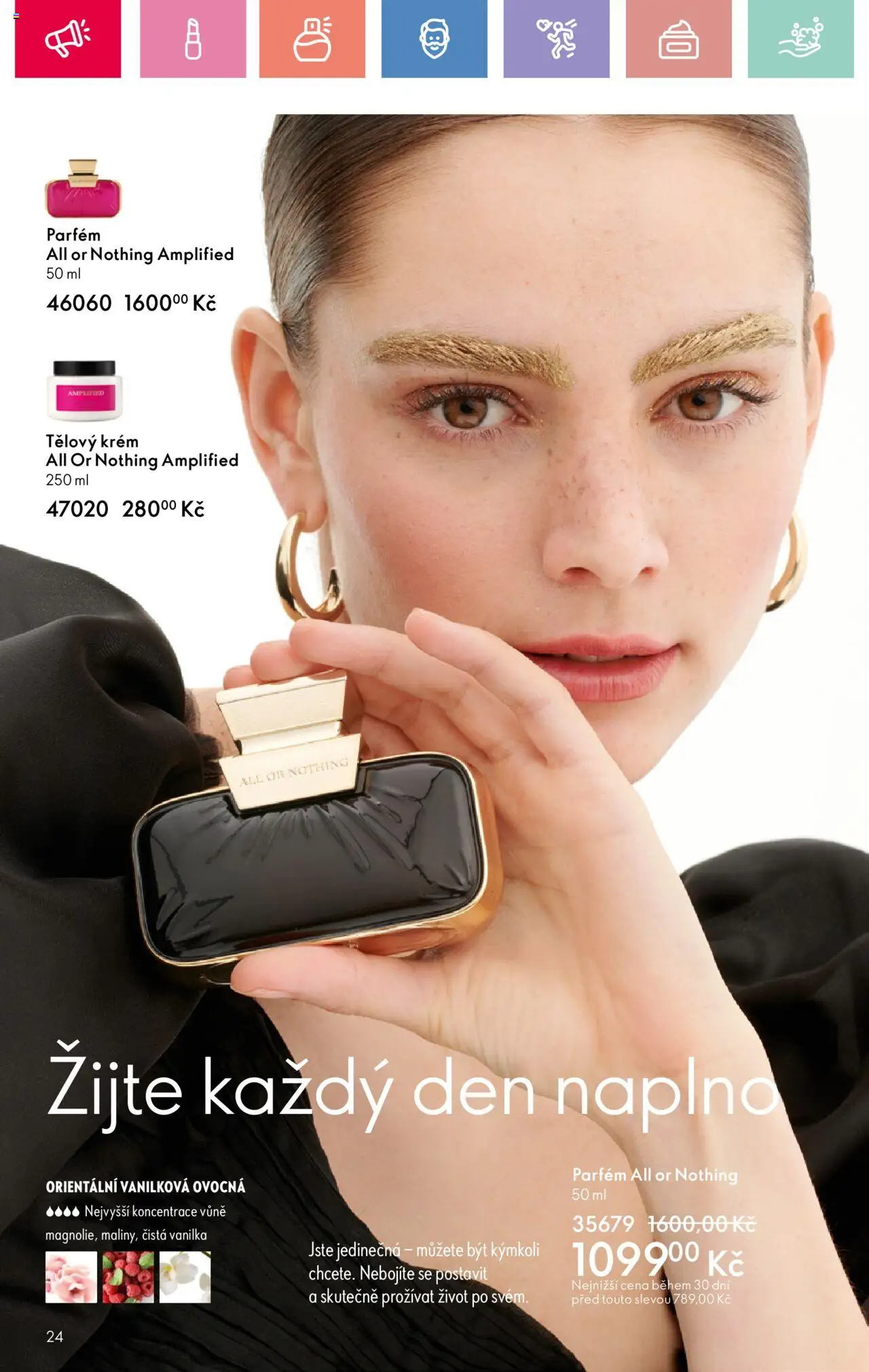 Oriflame katalog č.08/2025 od 25.05.2025 | Strana: 24 | Produkty: Tělový krém, Krém, Body, Parfém