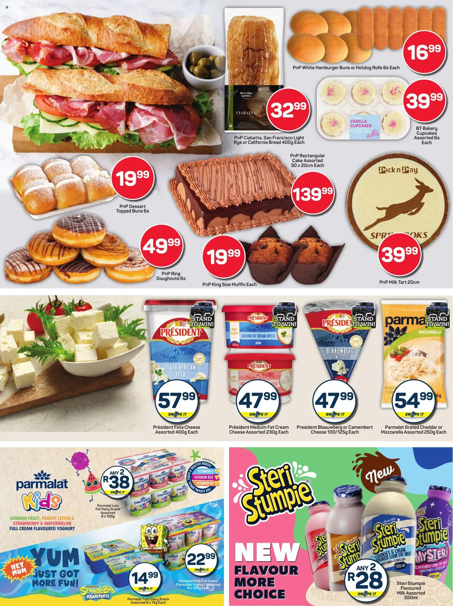 New Pick n Pay catalogue – valid from 05.01.2026 | Page: 4 | Products: Bakery, Buns, Cheese, Cream