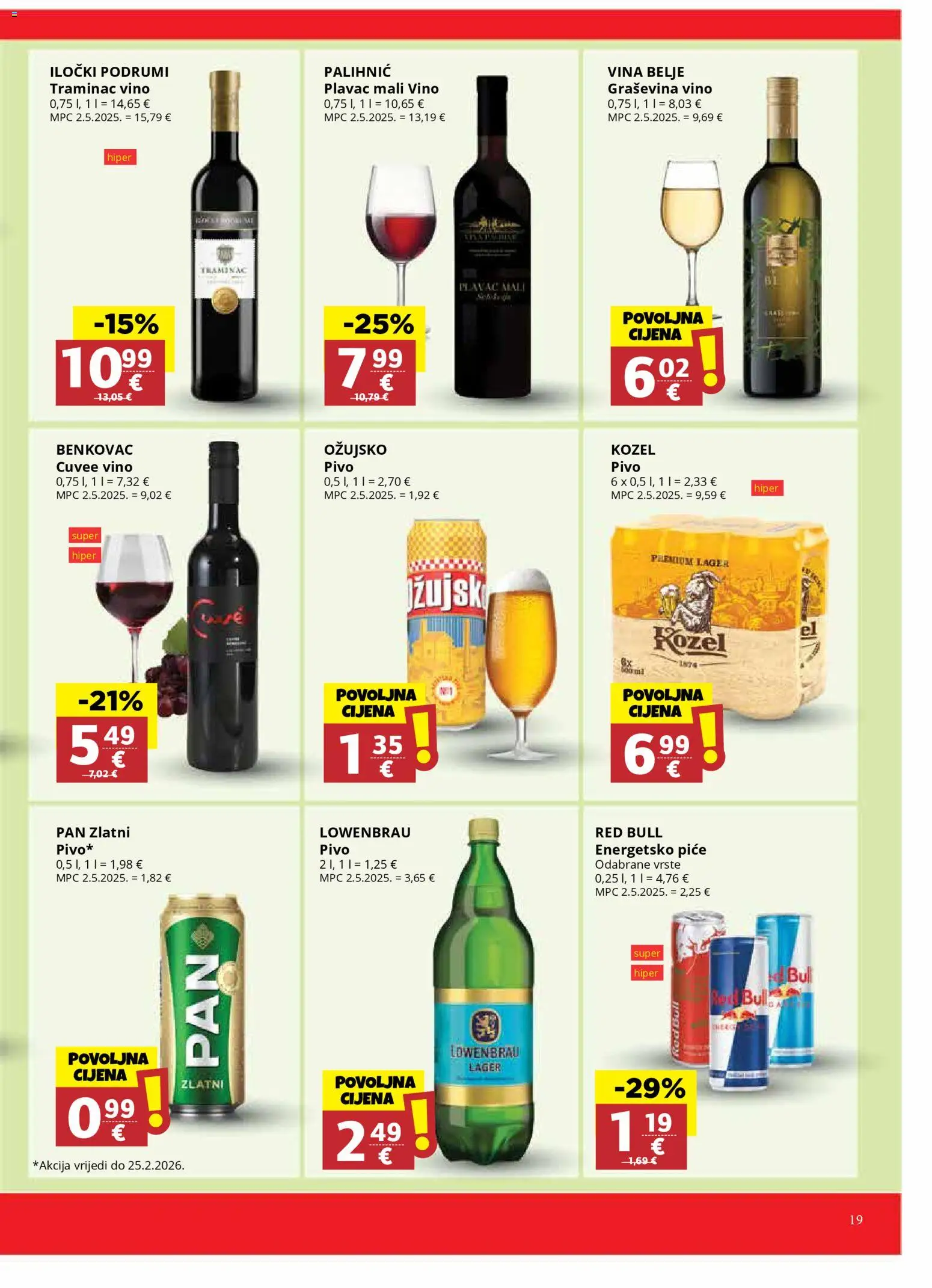 Ribola katalog | vrijedi od 28.01.2026 | Stranica: 19 | Proizvodi: Kozel, Ožujsko, Pan, Red Bull
