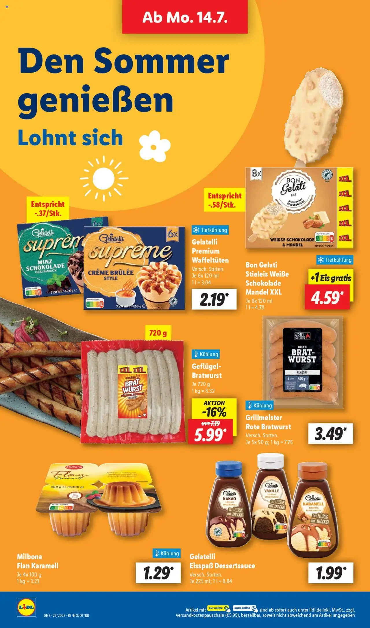 Lidl Prospekt Holzminden - gültig ab dem 14.07.2025 | Seite: 16 | Produkte: Schokolade, Creme, Creme brulee, Eis
