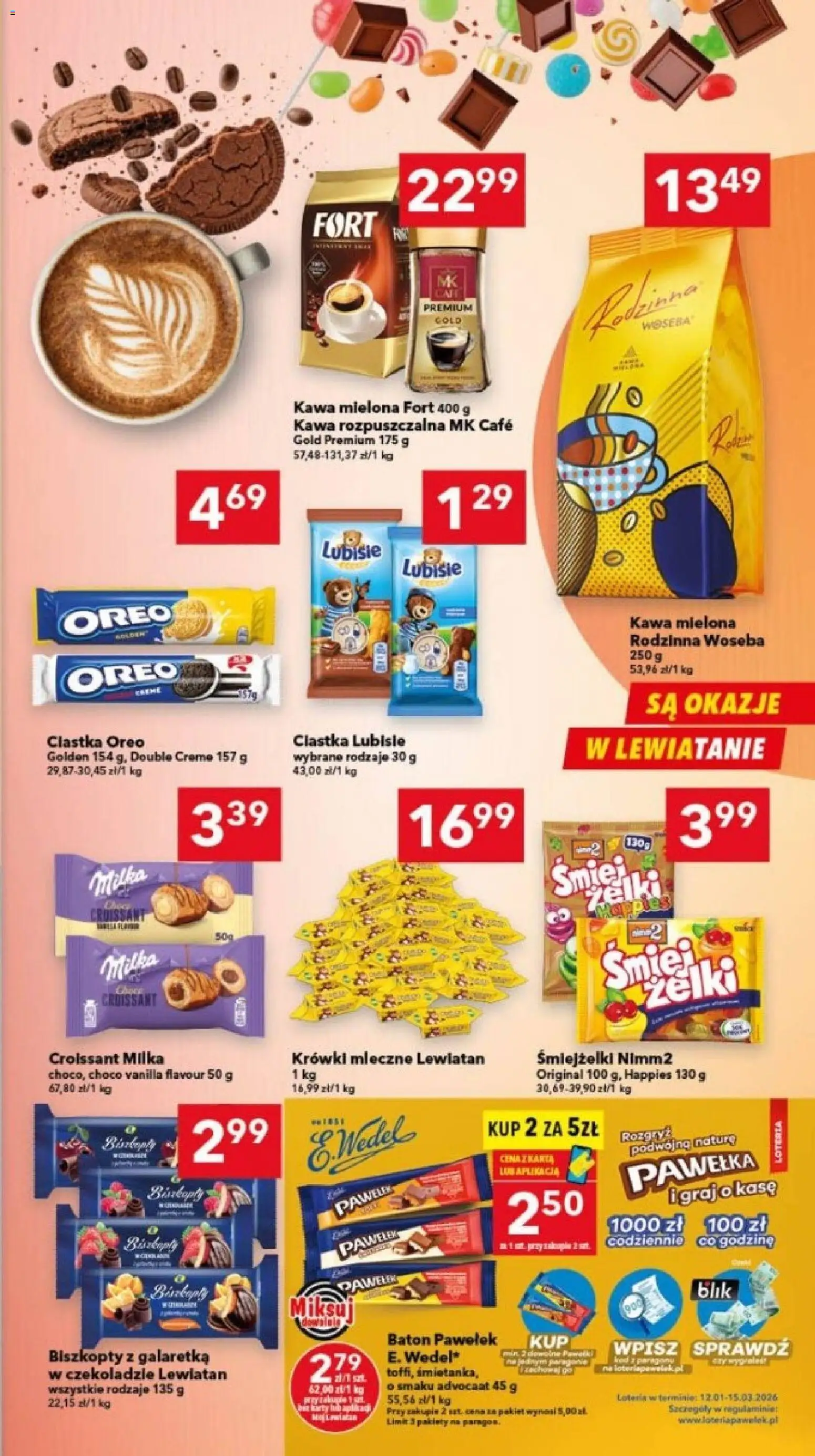 Lewiatan gazetka - Gdańsk od 15.01.2026 | Strona: 5 | Produkty: Galaretka, Kawa rozpuszczalna, Żelki, Krówki