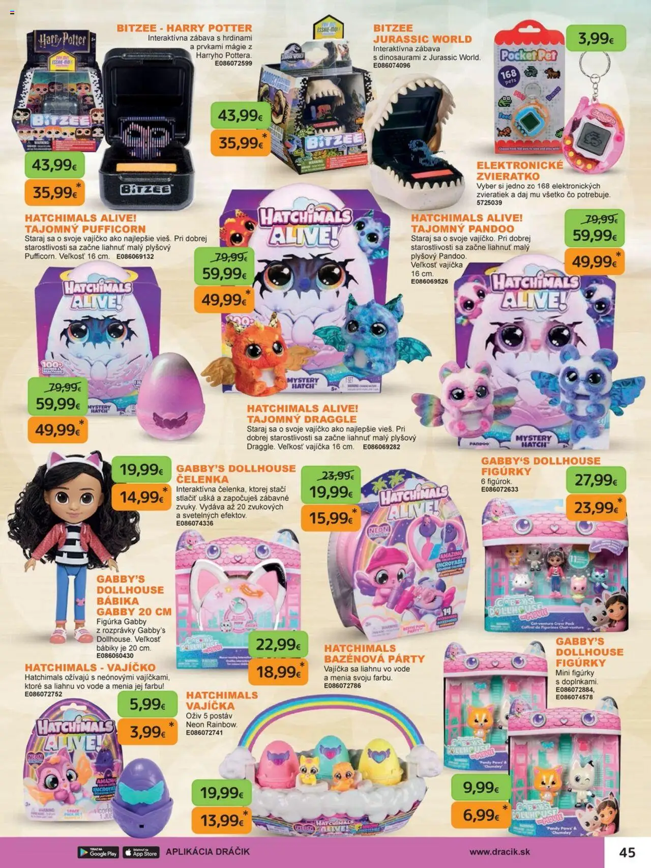 Nové Dráčik akcie – leták je platný od 03.10.2025 | Strana: 45