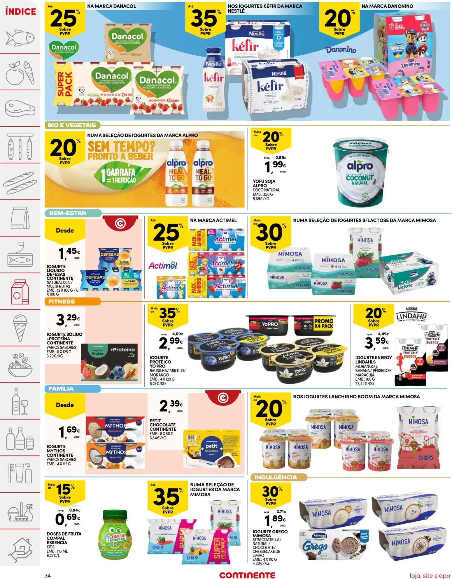 Continente folheto │ válido de 24.02.2026 | Página: 34 | Produtos: Aveia, Iogurtes, Kefir nestlé, Nestlé