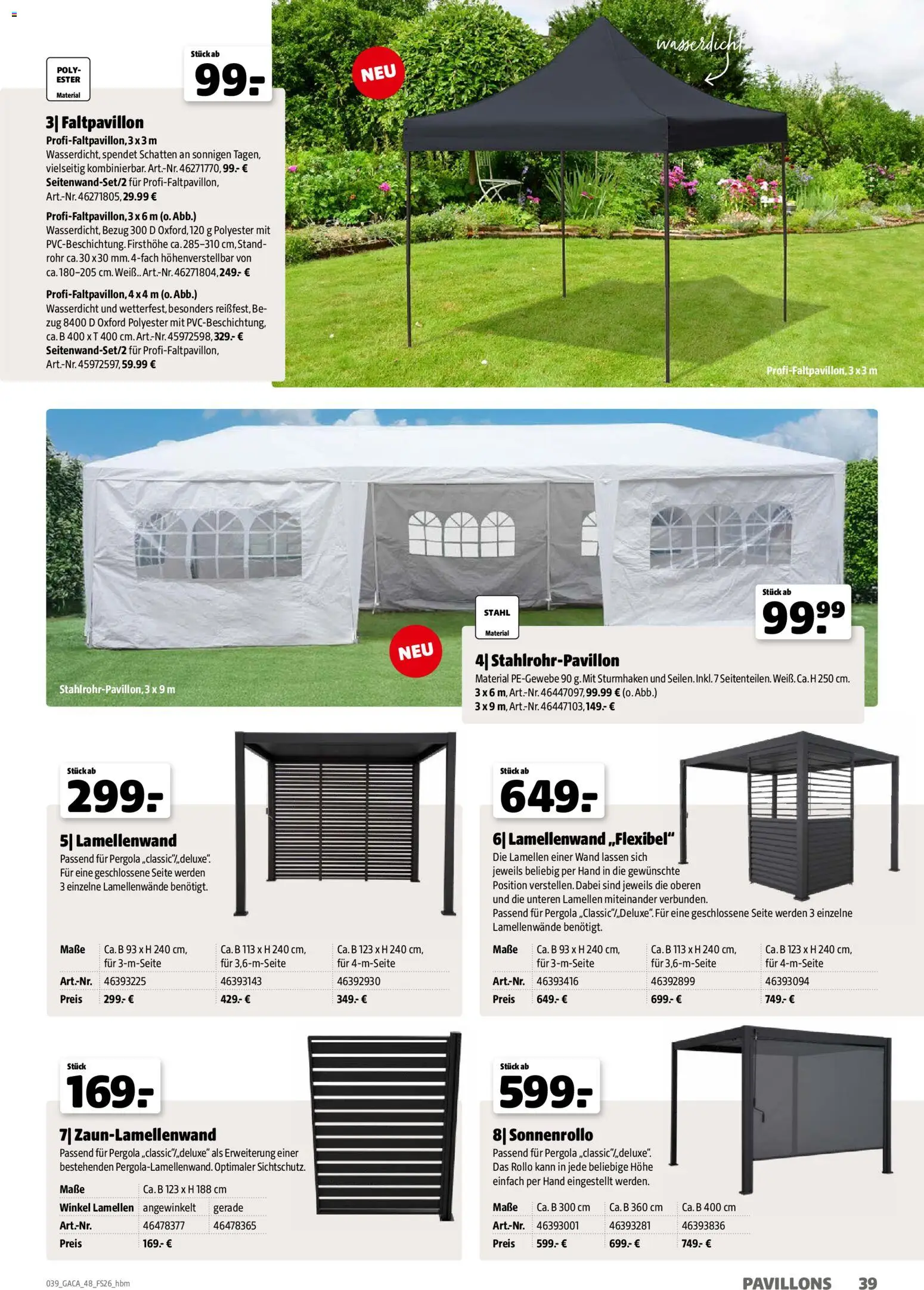 Hagebau Gartenmöbelsortiment – gültig ab 02.03.2026 | Seite: 39