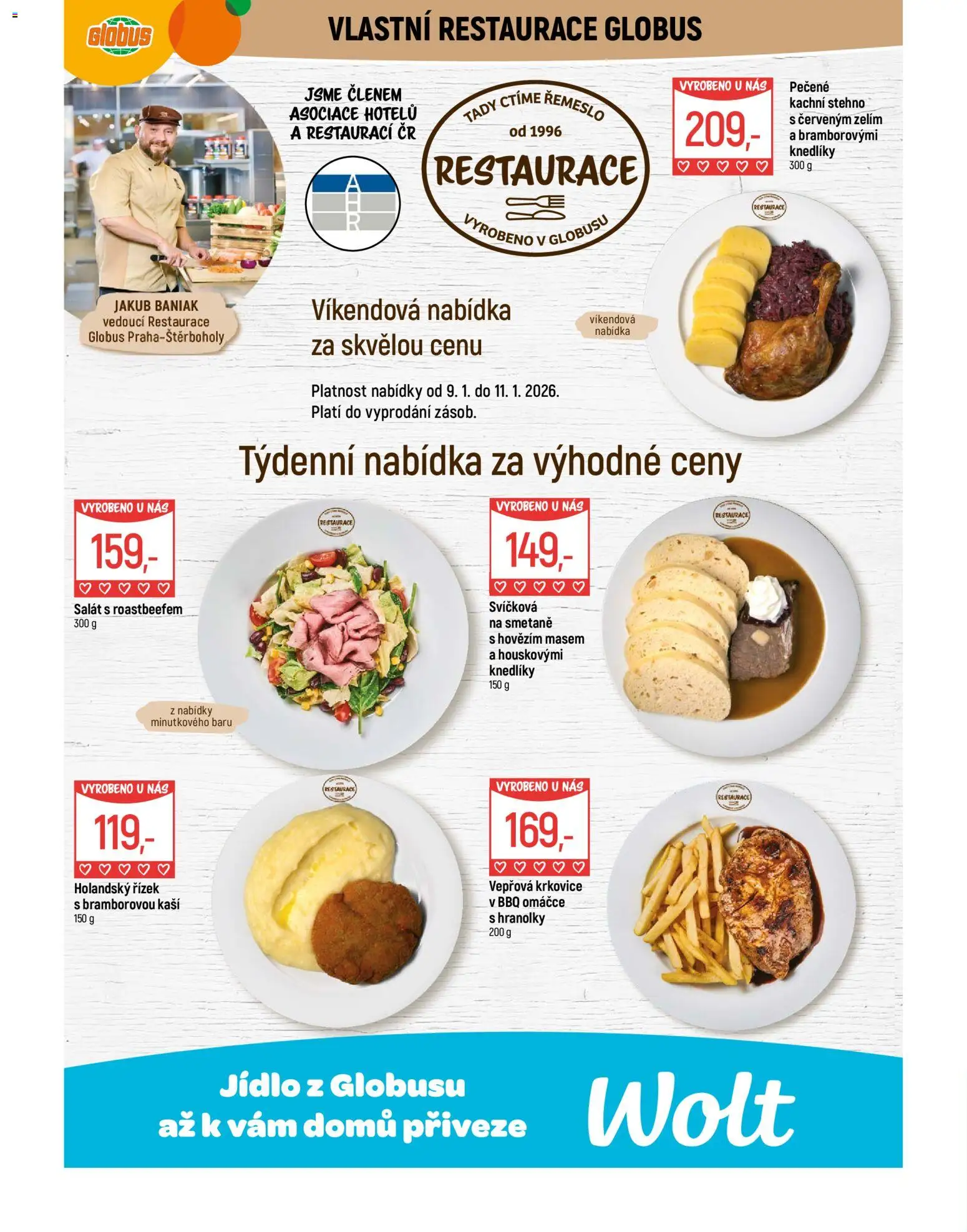 Globus leták - Praha-Štěrboholy od 07.01.2026 | Strana: 9 | Produkty: Holandský řízek, Salát, Krkovice, Vepřová krkovice