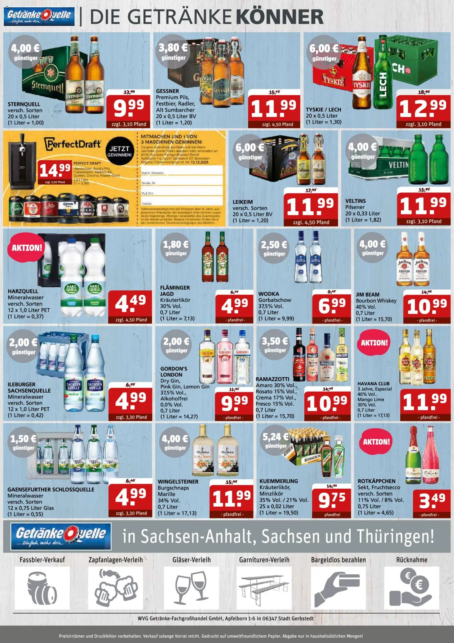 Getränke Quelle Prospekt – gültig ab 08.12.2025 | Seite: 6 | Produkte: Havana club, Hasseröder, Whiskey, Ramazzotti