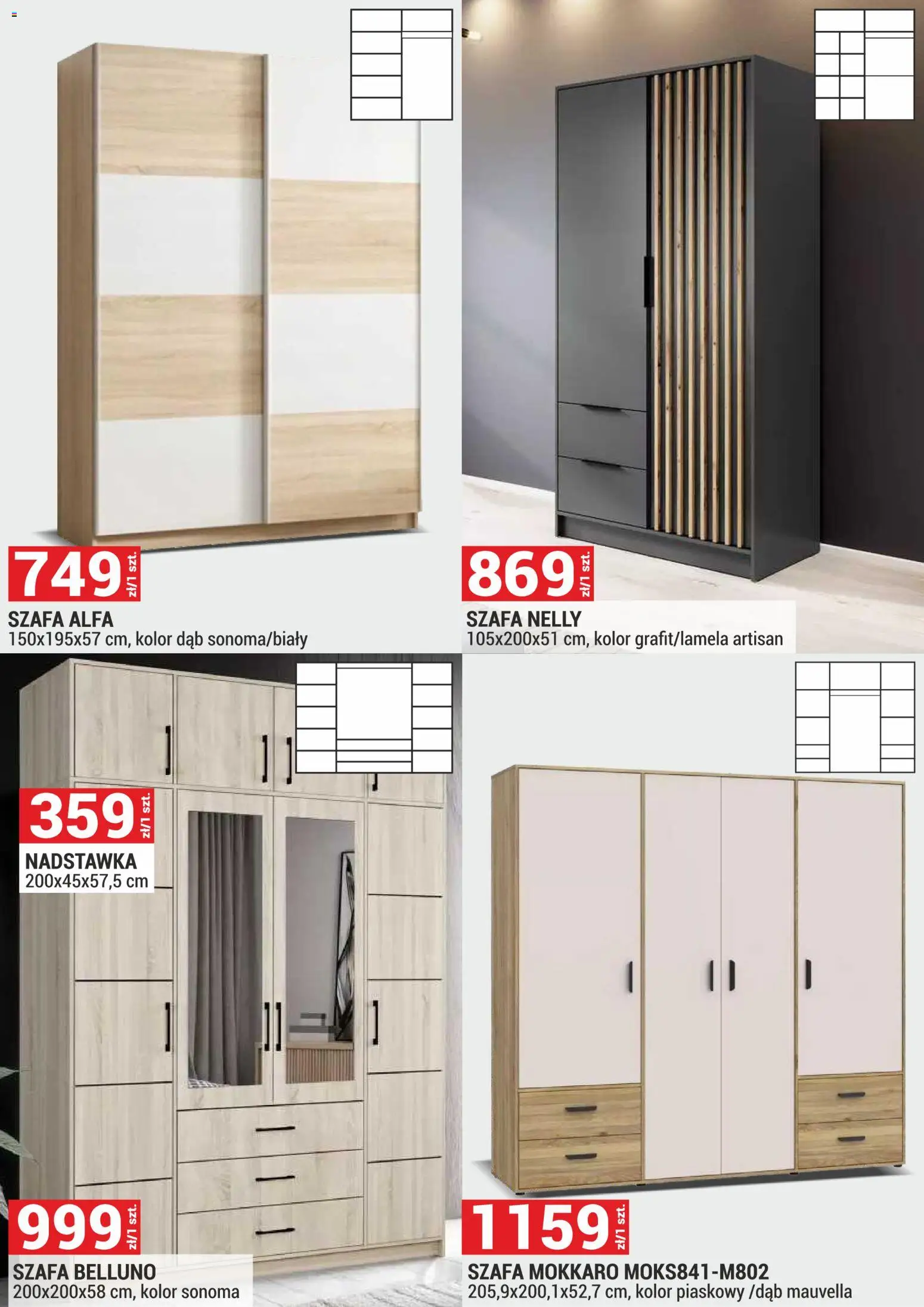 Merkury Market Gazetka - Meble, Wypoczynki, Materace od 01.11.2025 | Strona: 26 | Produkty: Szafa