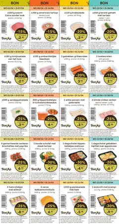 Bon Ap folder/publicité - Voorbeeld van een folder van Bon Ap, geldig van 01.04.2026 | Pagina: 12 | Producten: Ham, Gehakt, Scampi, Salami