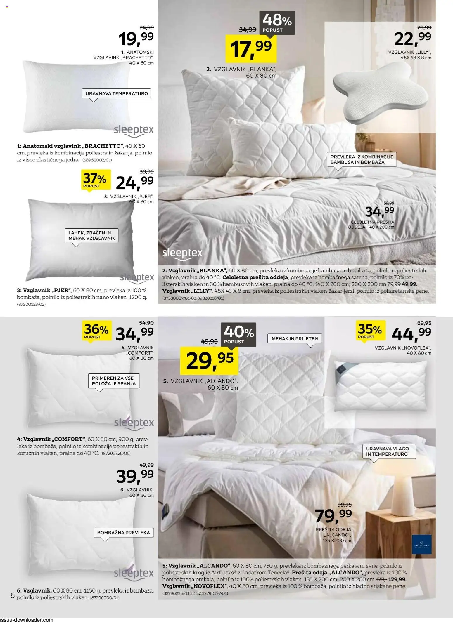 Novi XXXL Lesnina katalog ponudbe – veljaven od 04.11.2025 | Stran: 6 | Izdelki: Prešita odeja, Vzglavnik, Prevleka, Odeja